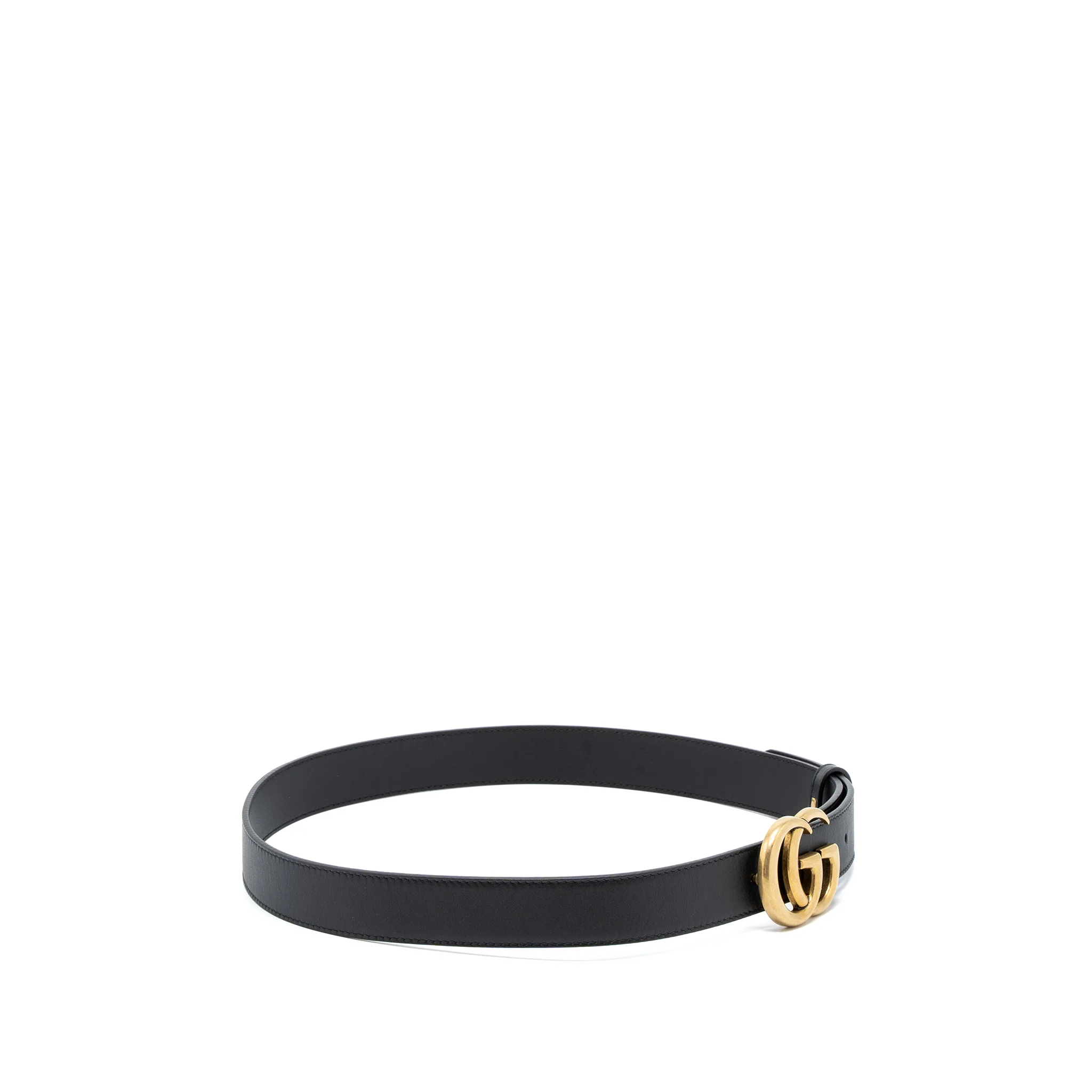 Gucci Size 85 GG Marmont Leather Belt Black GHW - Image 4