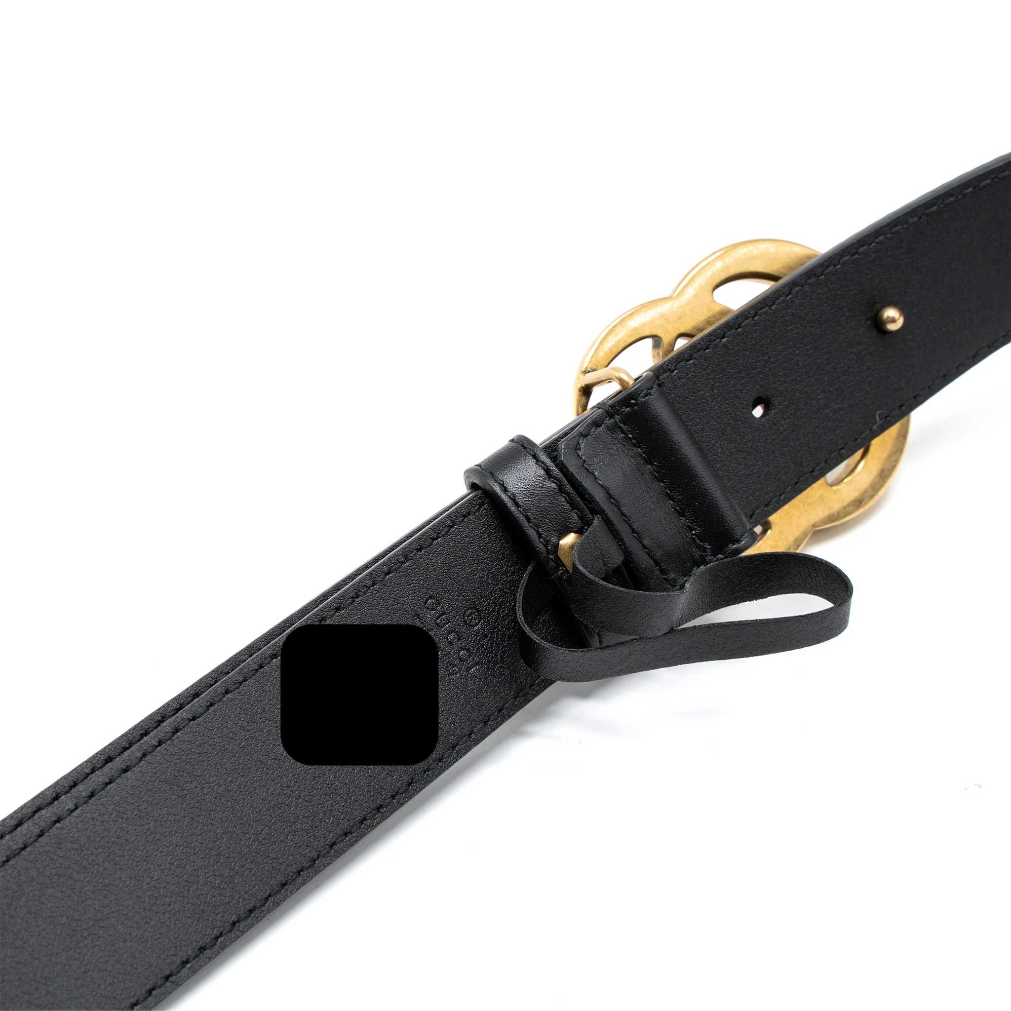 Gucci Size 85 GG Marmont Leather Belt Black GHW - Image 5