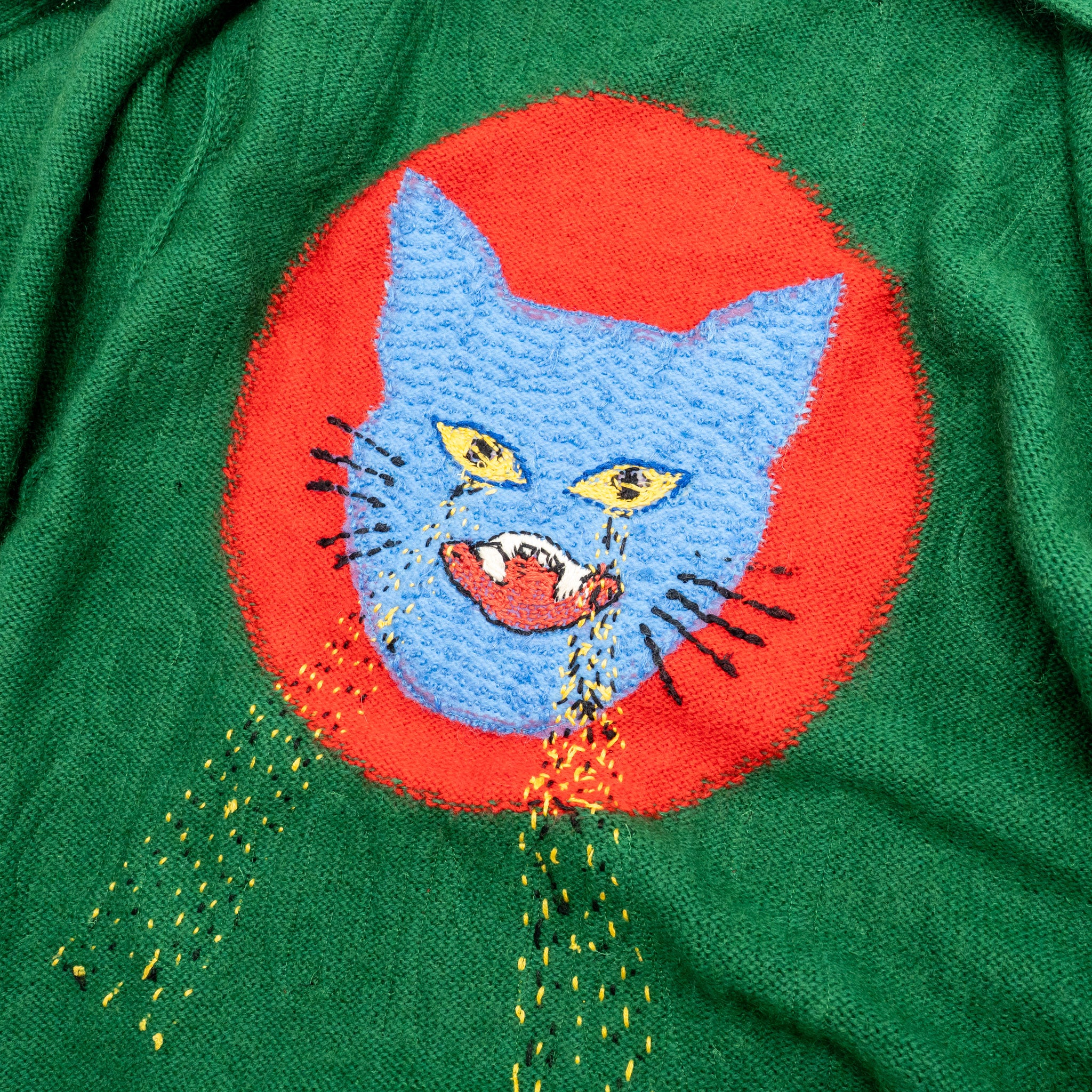 Gucci size M cardigan Wool/Mohair/Nylon green / multicolor - Image 4