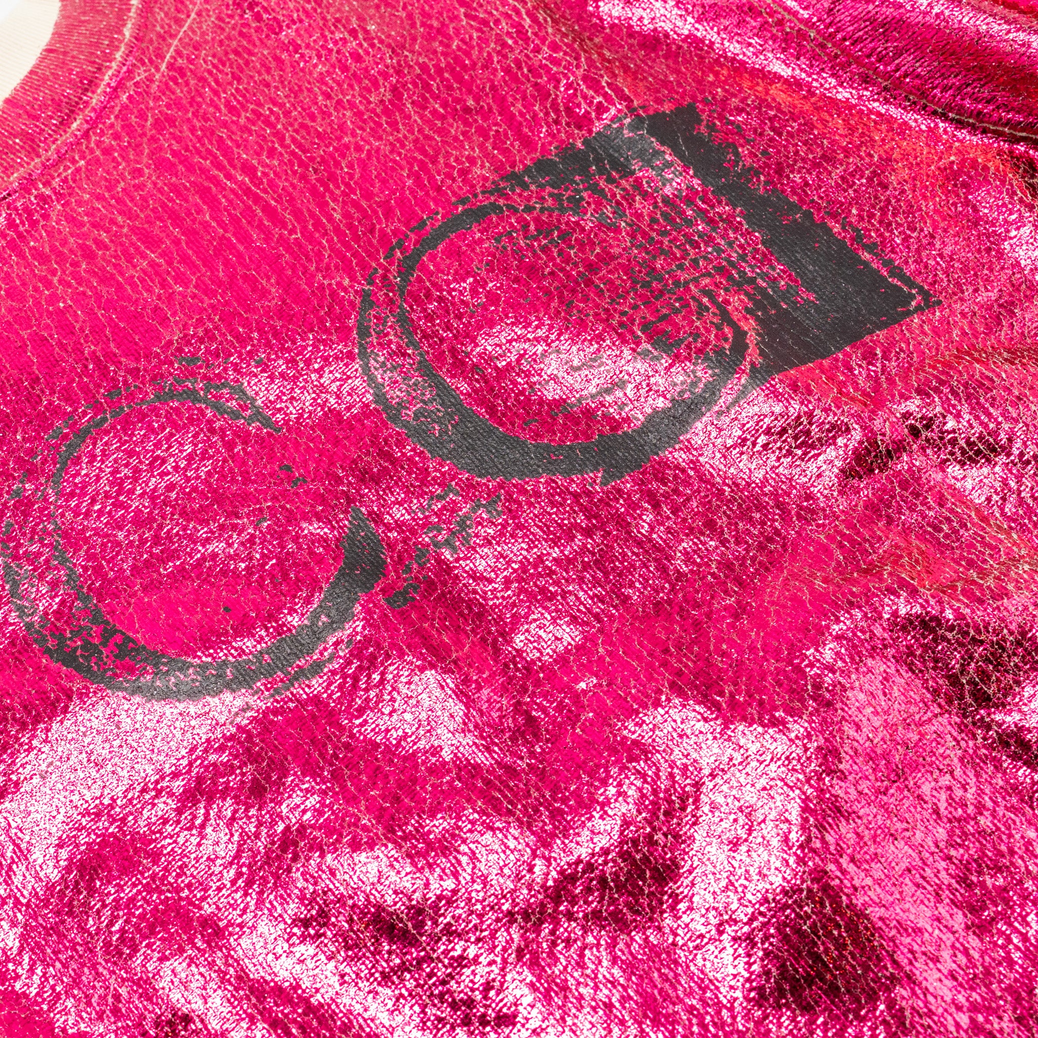 Gucci Size S Gucci Print and Blind for Love Embroidered Sweatshirt Cotton Metallic Dark Pink/White - Image 5