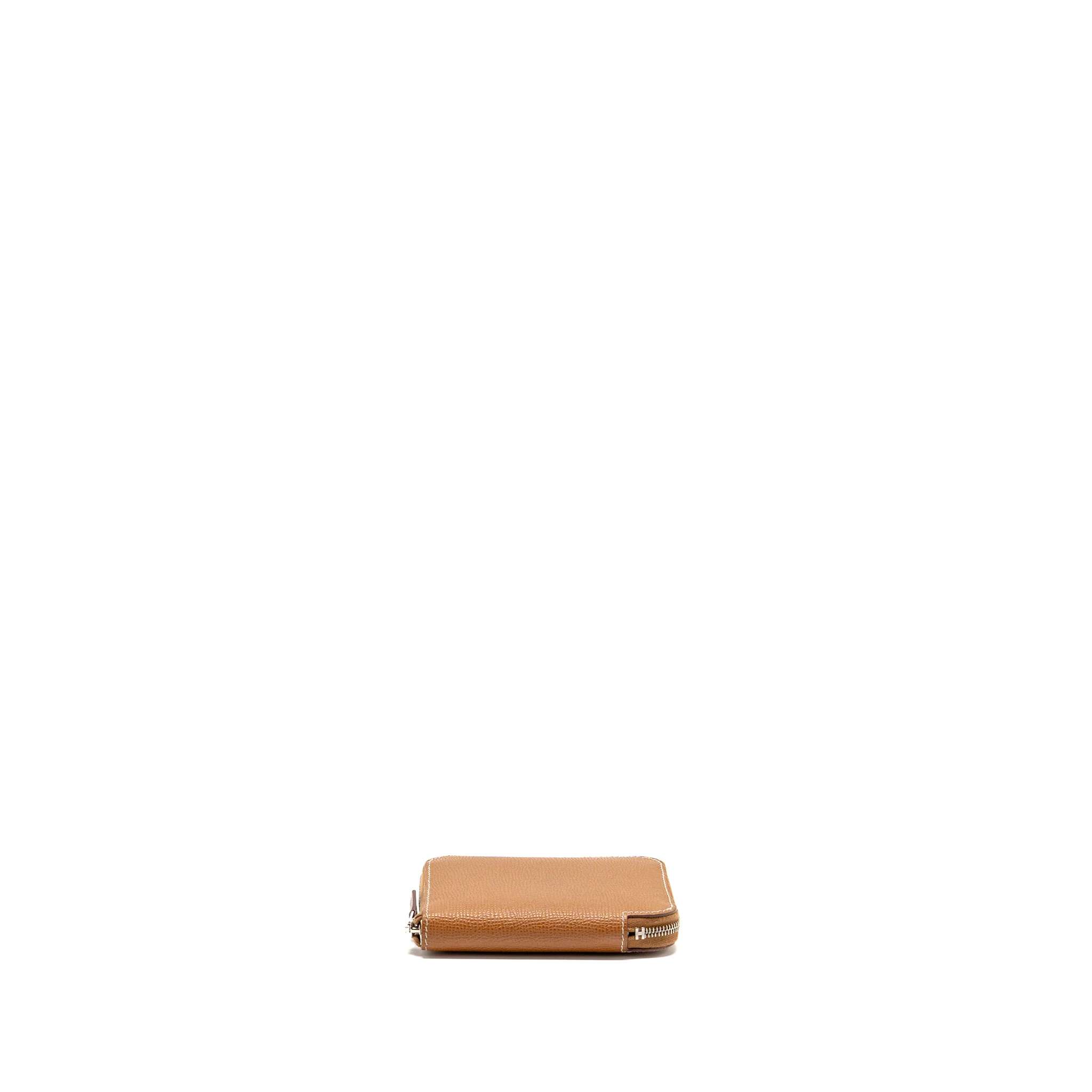 Herems silk in compact wallet epsom gold SHW stamp B - Image 6