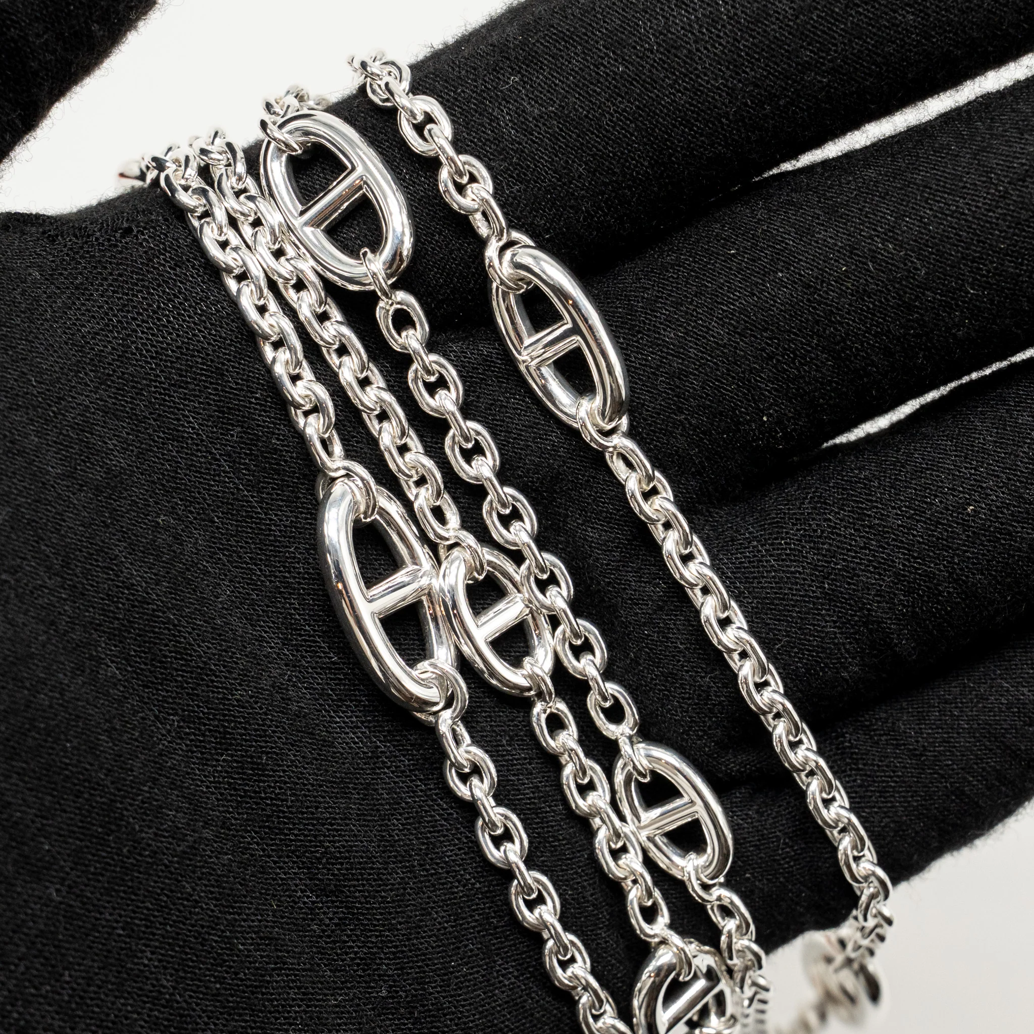 Hermes 120cm Farandole long necklace sterling SILVER - Image 4