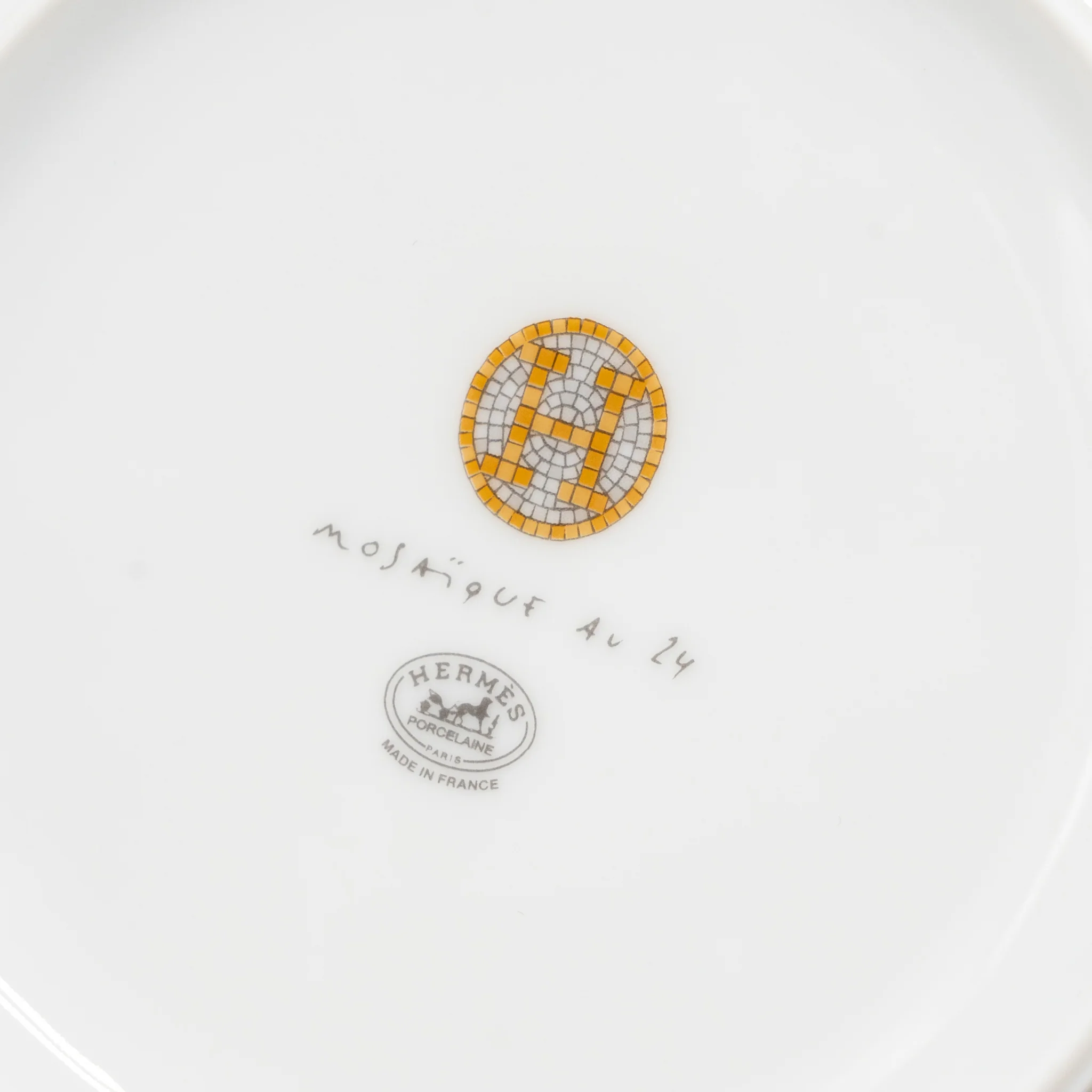 Hermes Assiette Calotte Mosaique AU 24 Gold Hollow Dish Multicolour (Sell In A Set) - Image 4