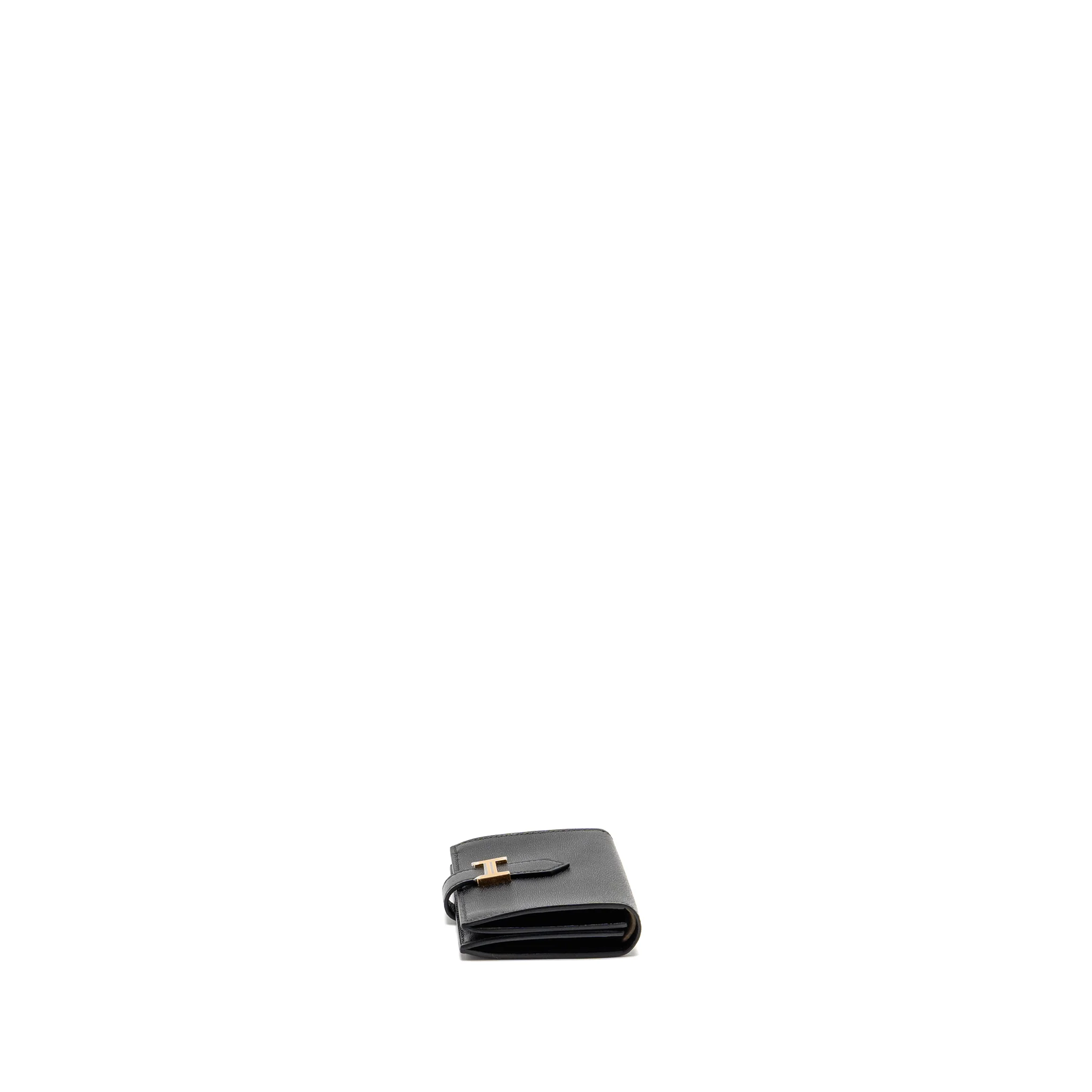 Hermes Bearn Card Holder Madame black GHW stamp W - Image 4