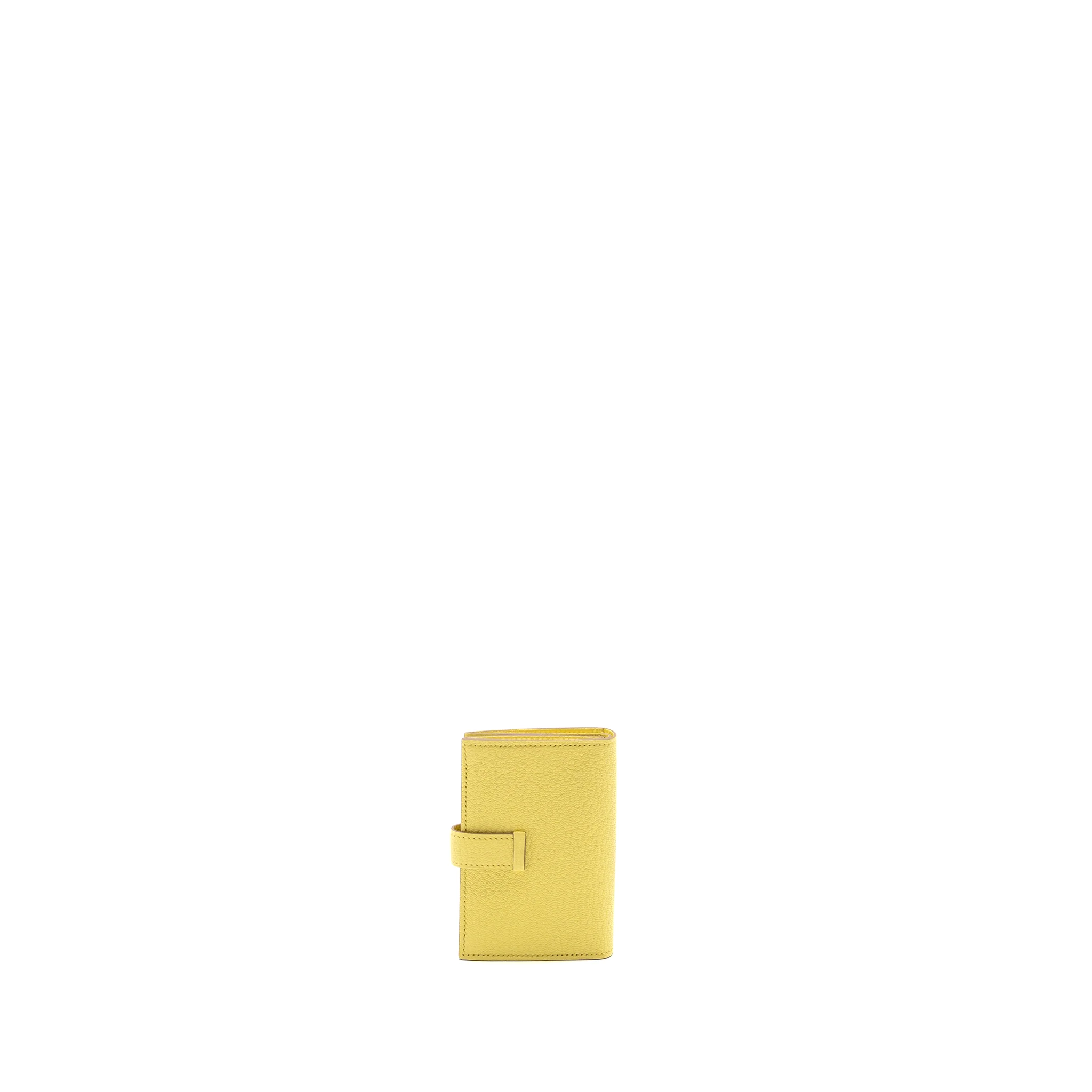 Hermes Bearn Compact Wallet Chèvre Mysore Jaune Milton SHW Stamp W - Image 2