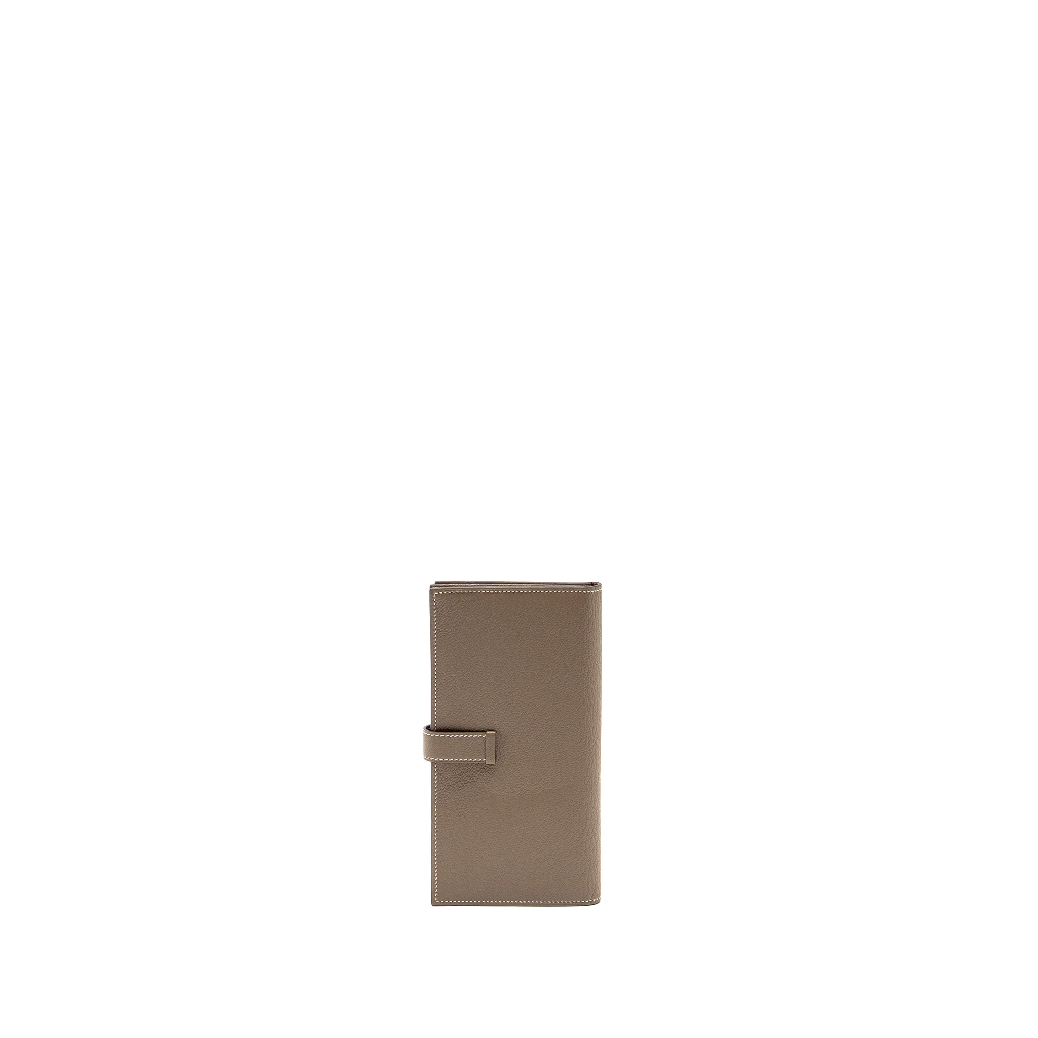 Hermes bearn long wallet chèvre mysore etoupe GHW stamp U - Image 2