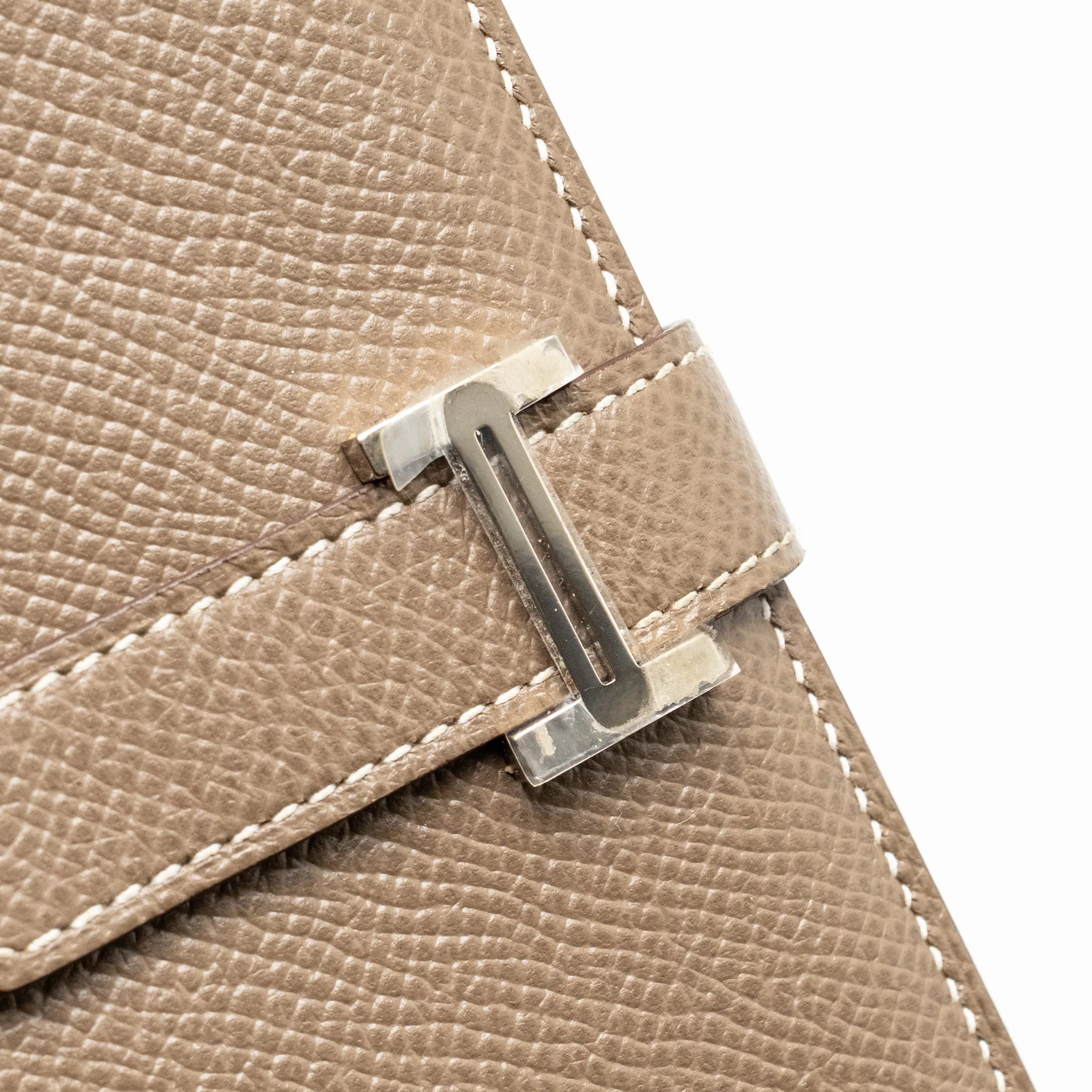 Hermes bearn long wallet epsom etoupe SHW stamp A - Image 9