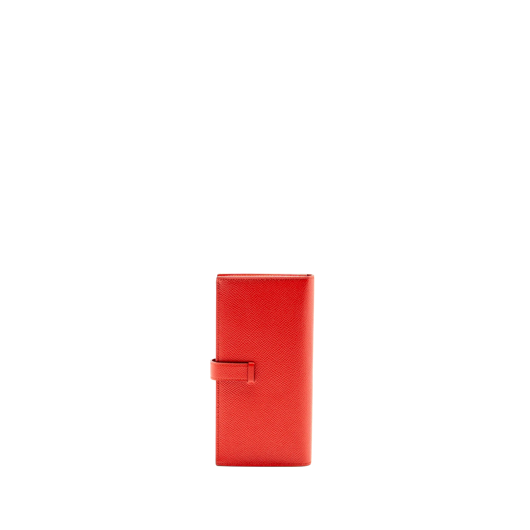 Hermes Béarn Wallet Epsom tomato Red SHW Stamp X - Image 2