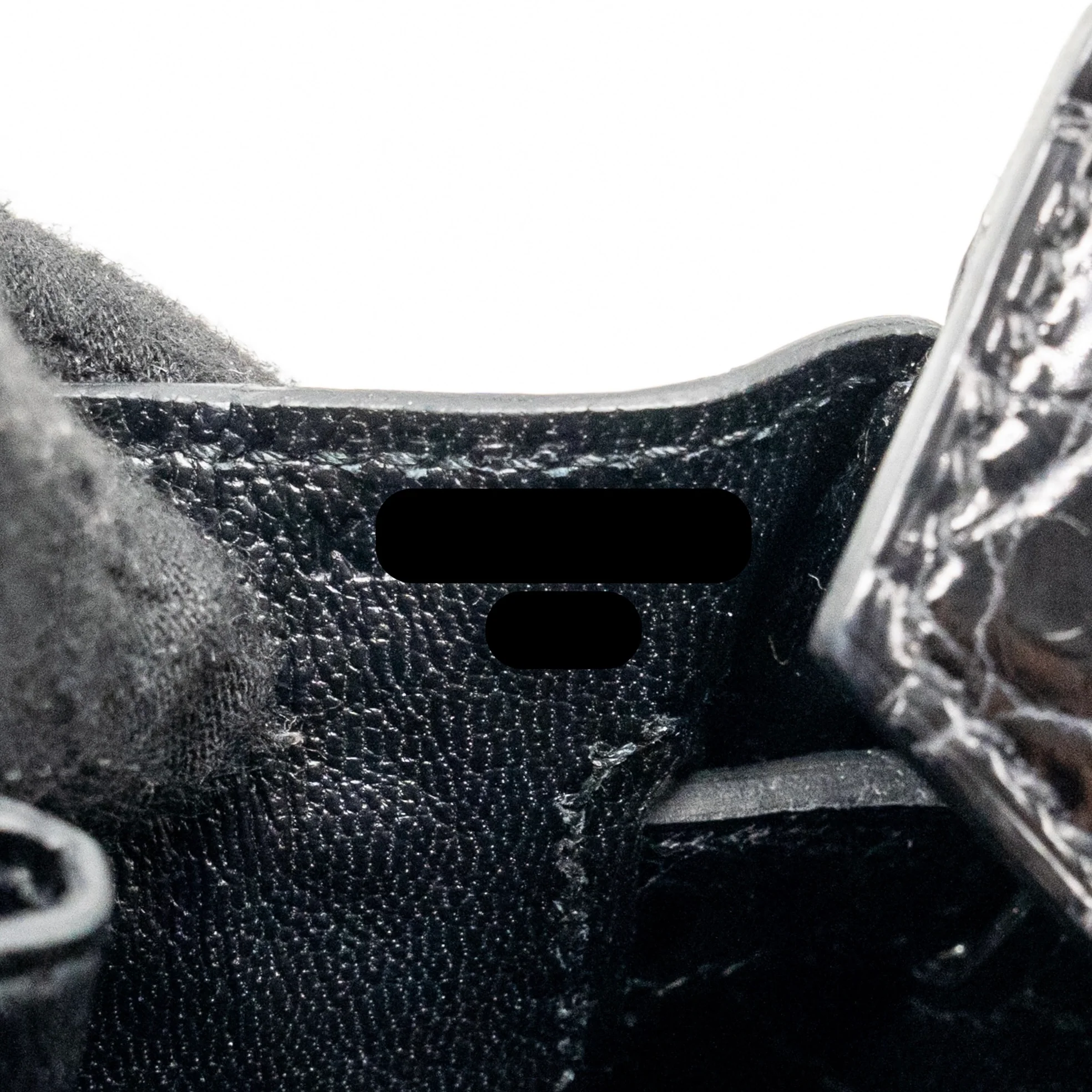 Hermes Birkin 25 Crocodile Niloticus Black SHW Stamp K - Image 18