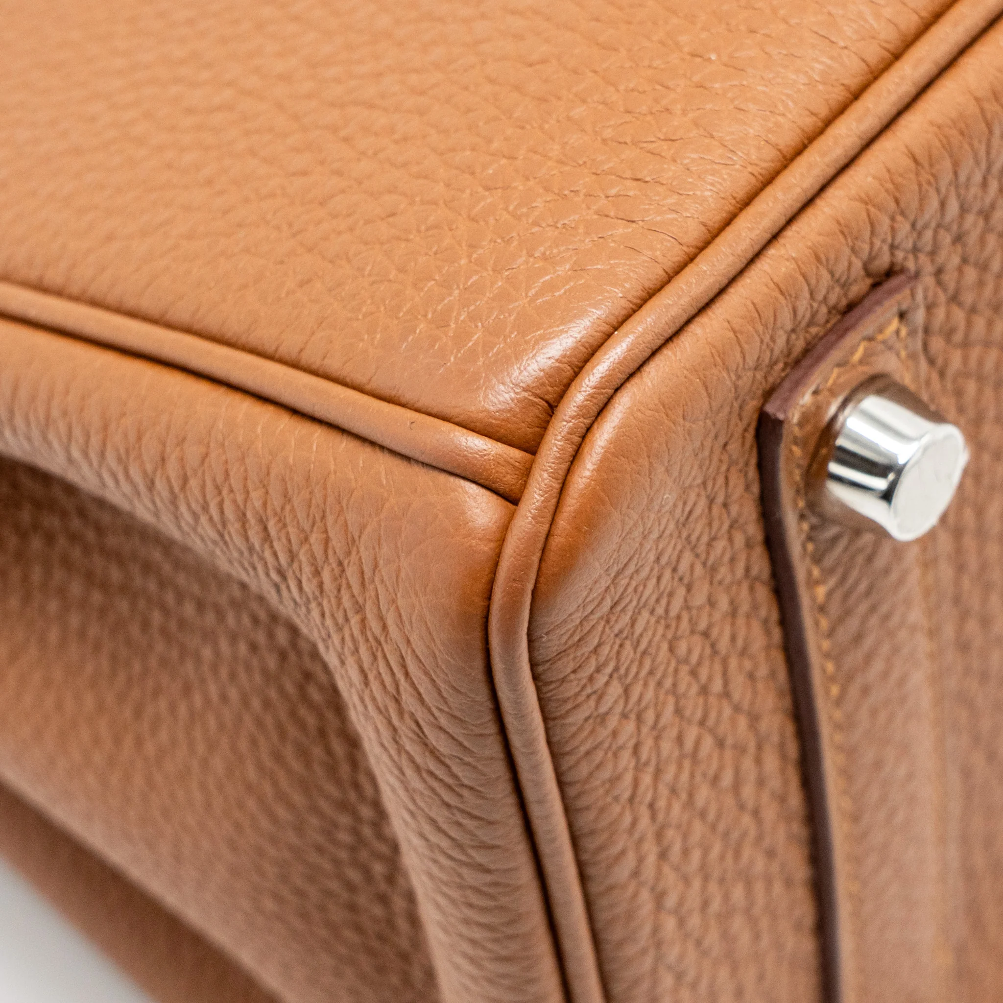 Hermes Birkin 25 Officer Togo/Swift Gold/Ambre SHW Stamp C - Image 10