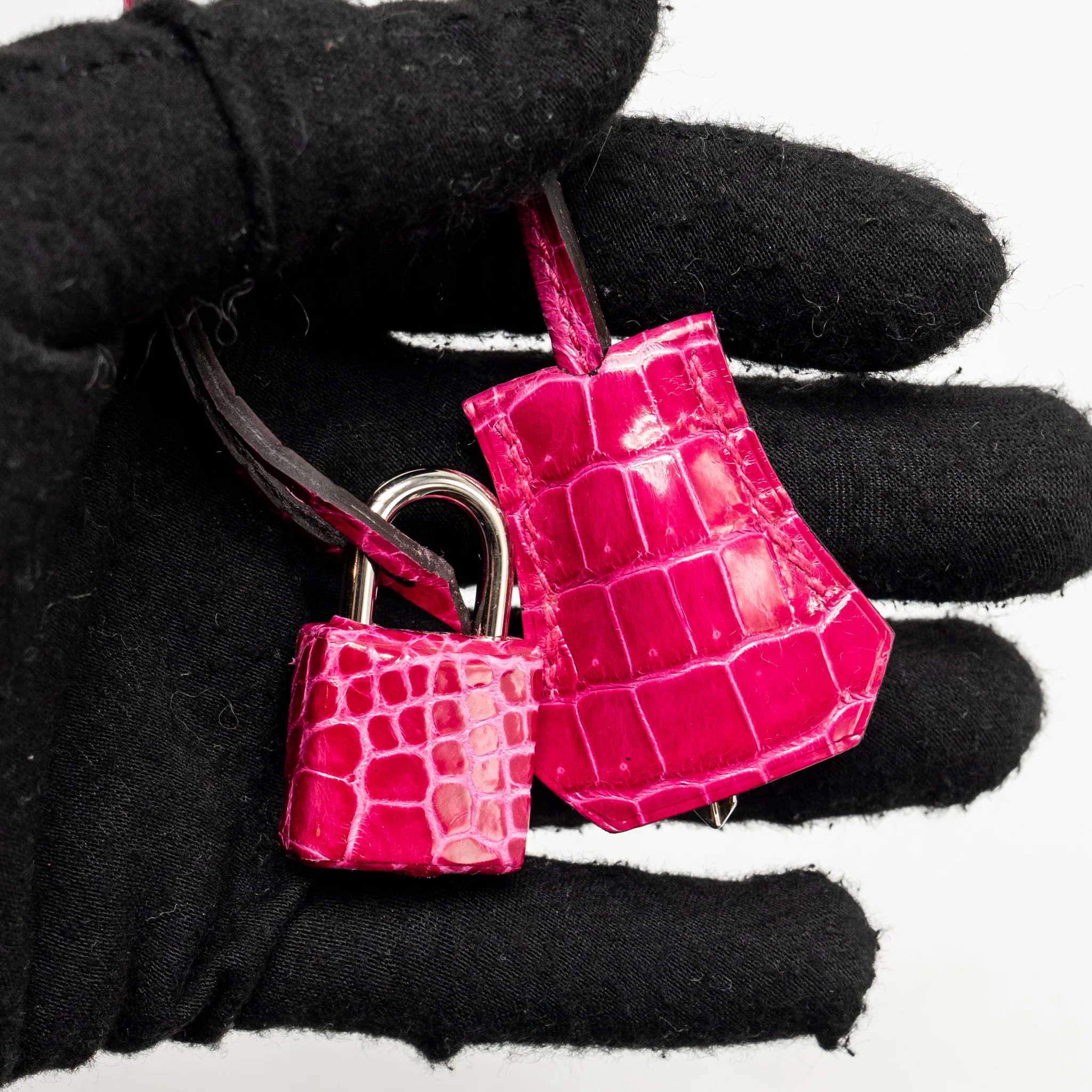 Hermes Birkin 25 shiny crocodile porous rose Mexico SHW stamp Z - Image 18