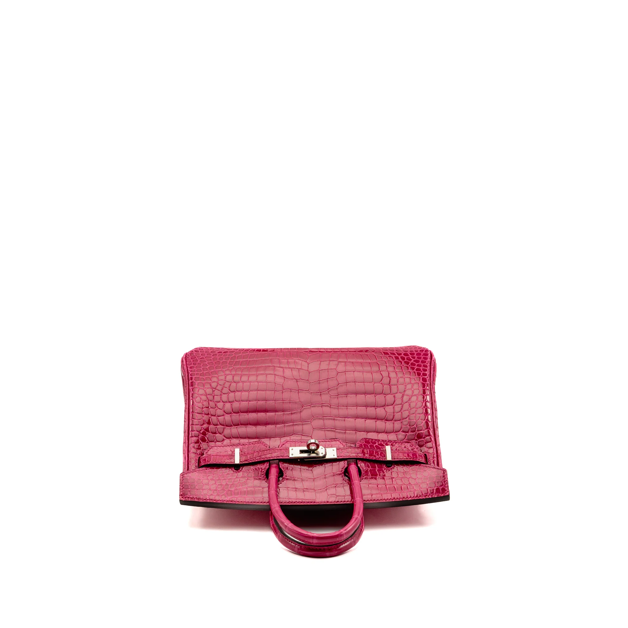 Hermes Birkin 25 shiny crocodile porous rose Mexico SHW stamp Z - Image 5