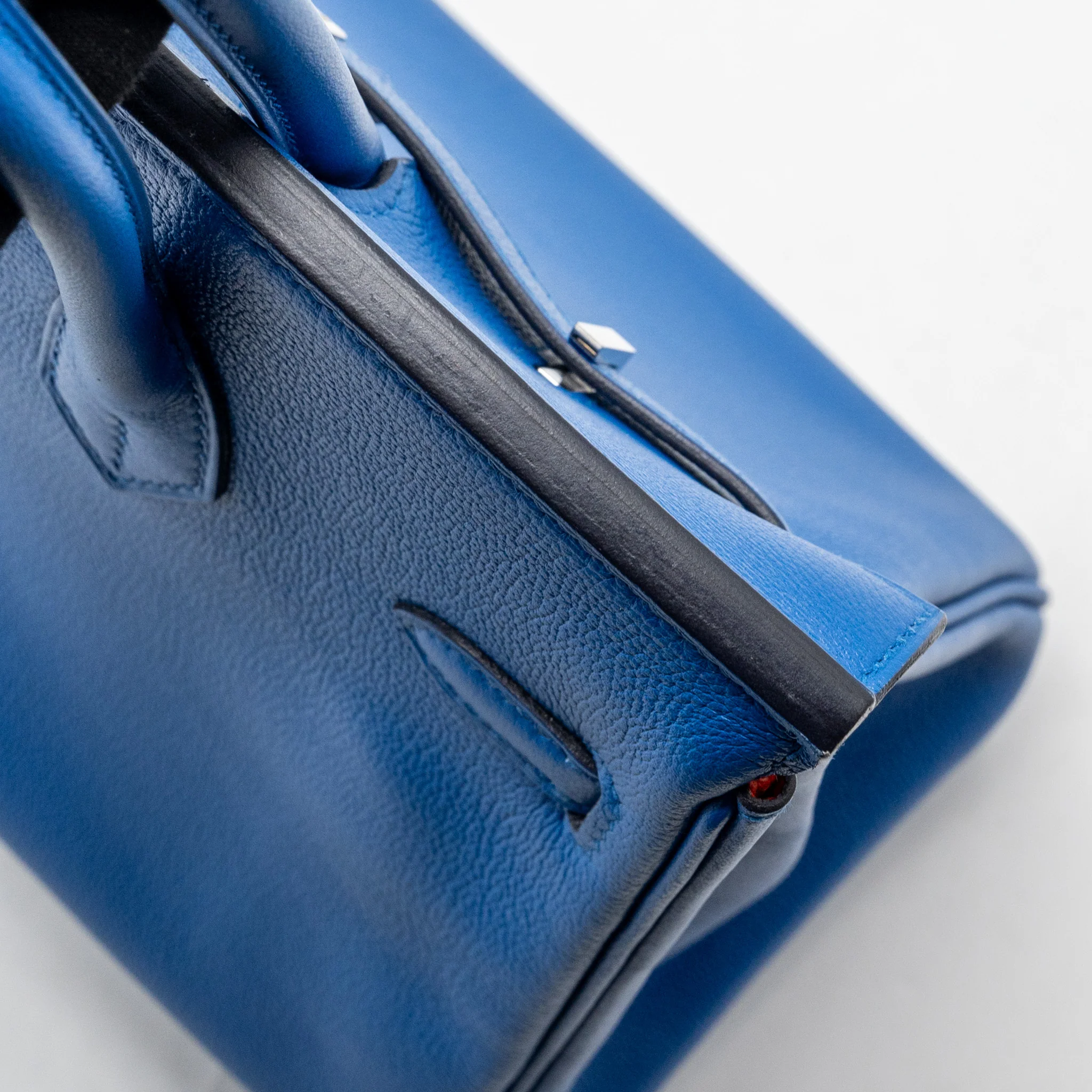 Hermes Birkin 25 Taurillon Novello I7 Blue Zellige SHW stamp Y - Image 14