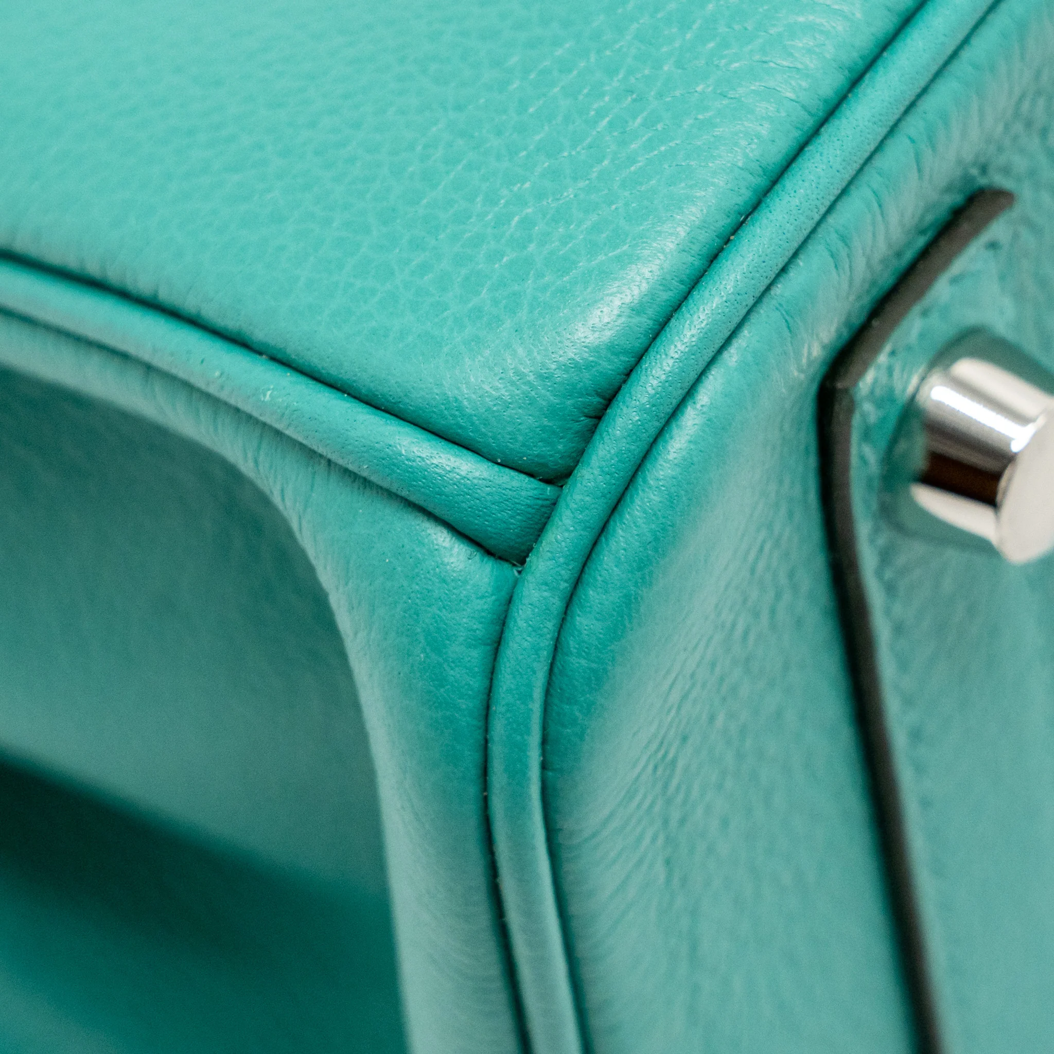 Hermes Birkin 25 Taurillon Novello Vert Verona/Rose Lipstick SHW Stamp Y - Image 8