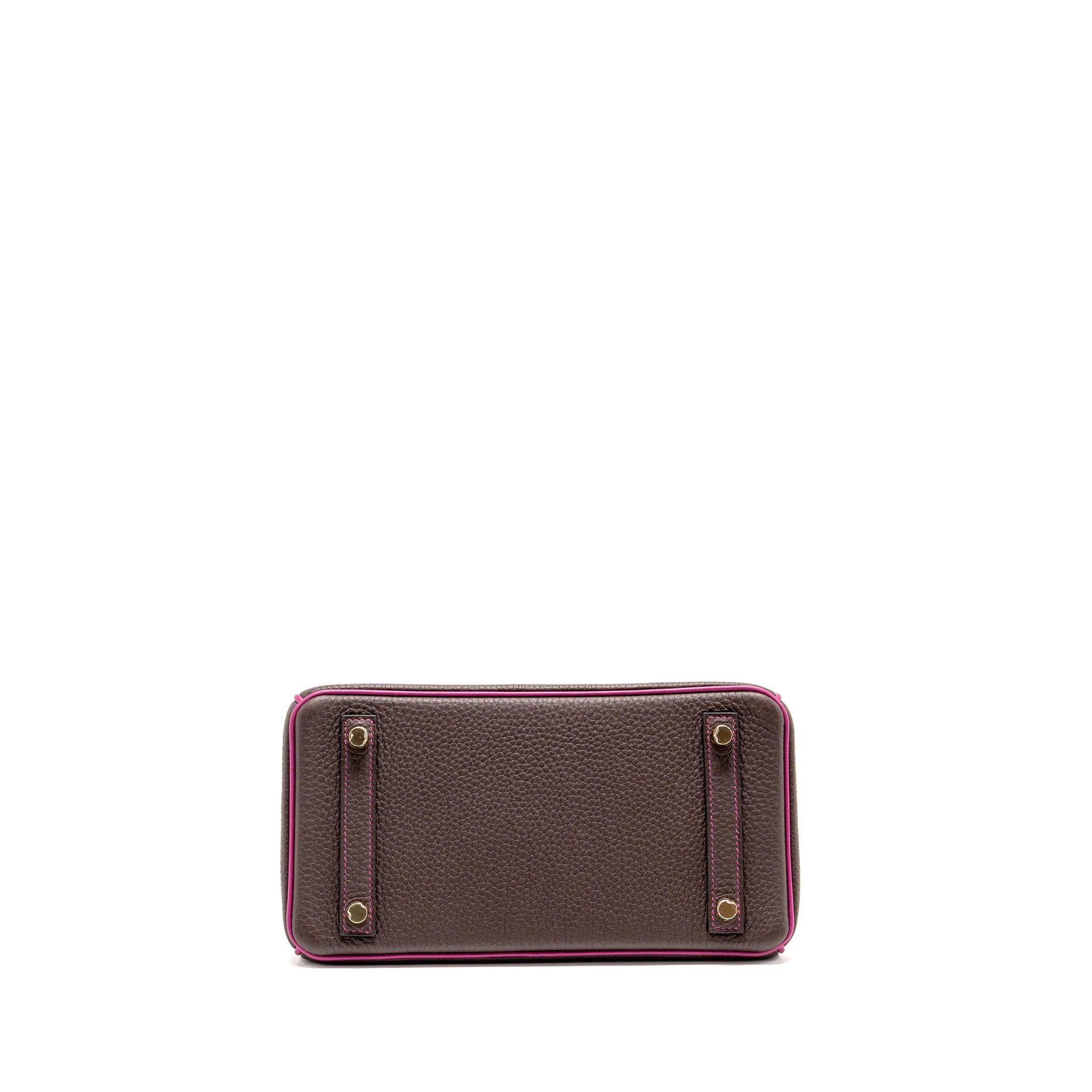Hermes Birkin 25 Togo Chocolate / Rose Pourpre Brushed GHW Stamp D - Image 5