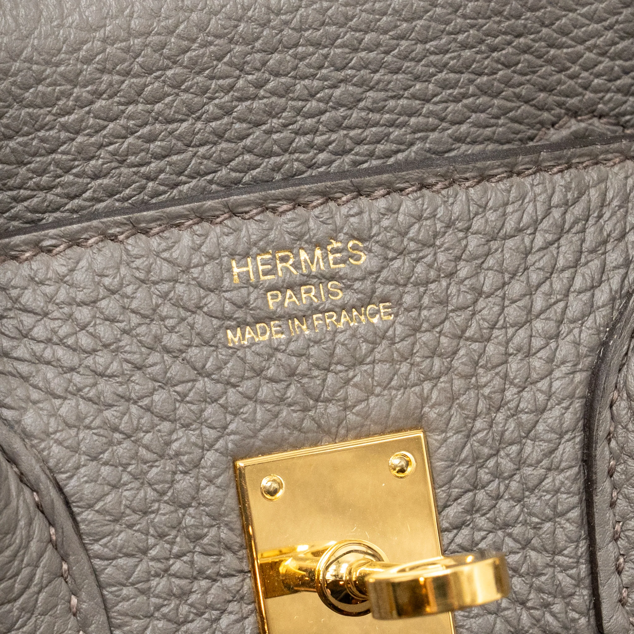 Hermes Birkin 25 Togo Gris Etain GHW Stamp U - Image 15
