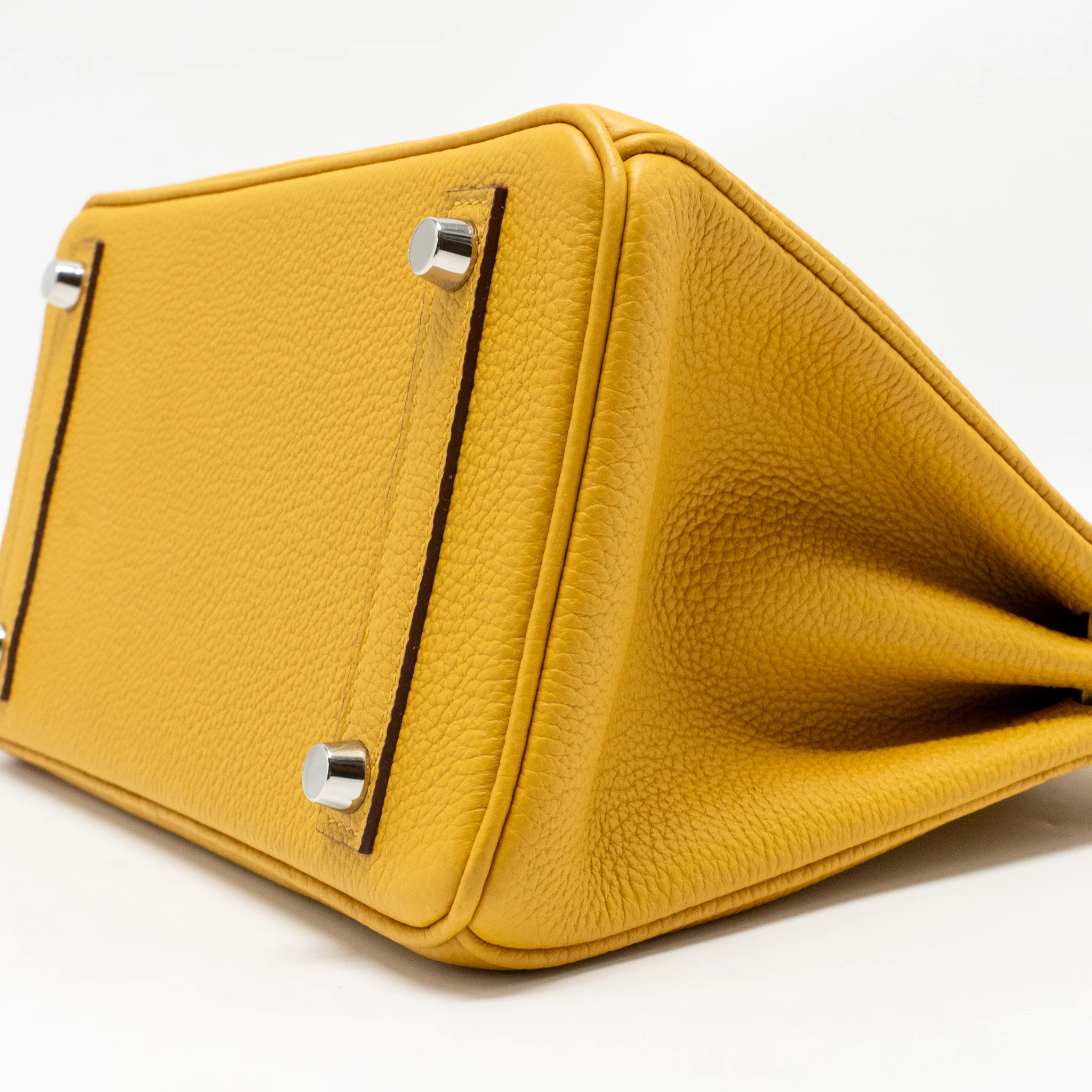 Hermes Birkin 25 togo jaune amber SHW stamp Y - Image 8
