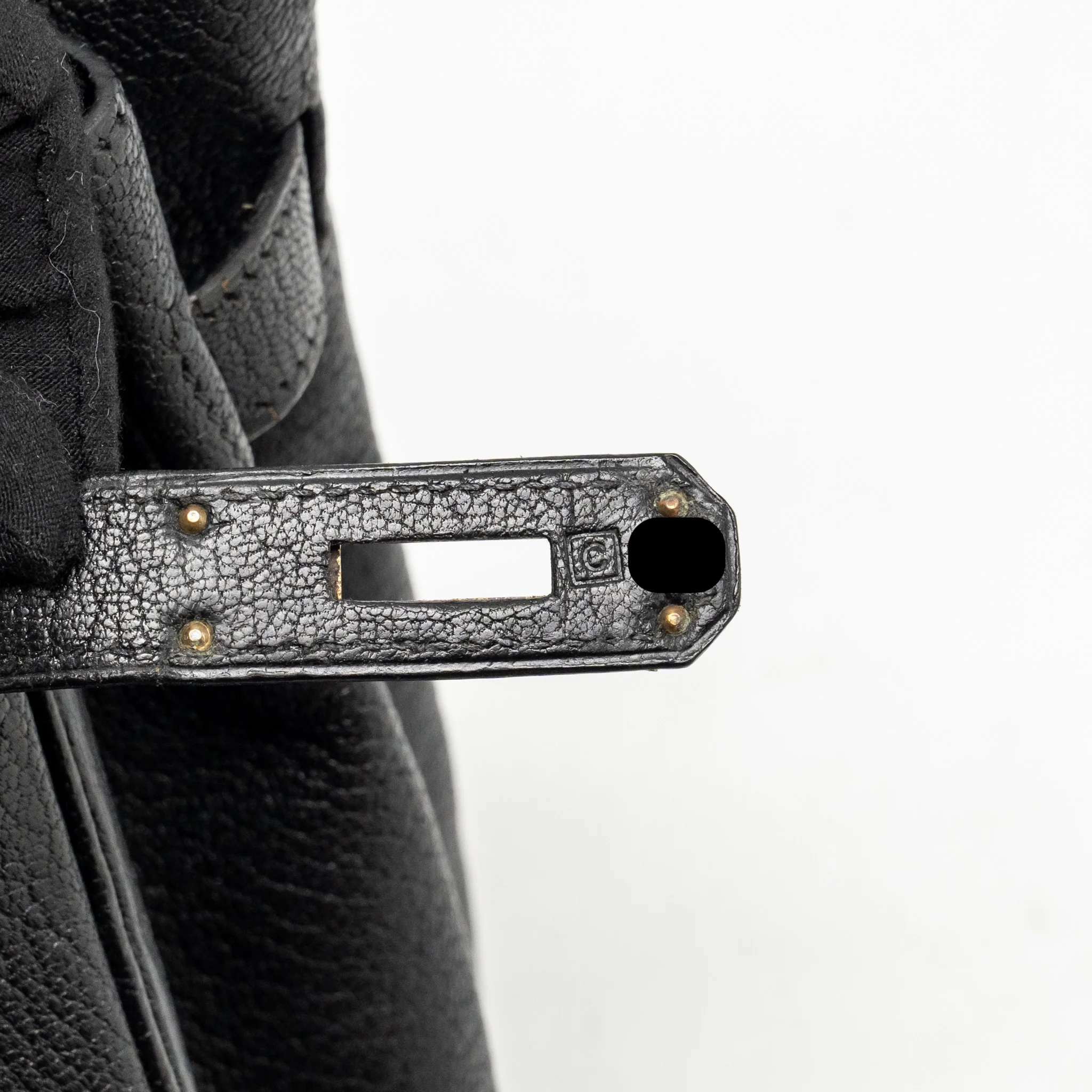 Hermes birkin 30 Chèvre de Coromandel Black GHW Stamp Square C - Image 16