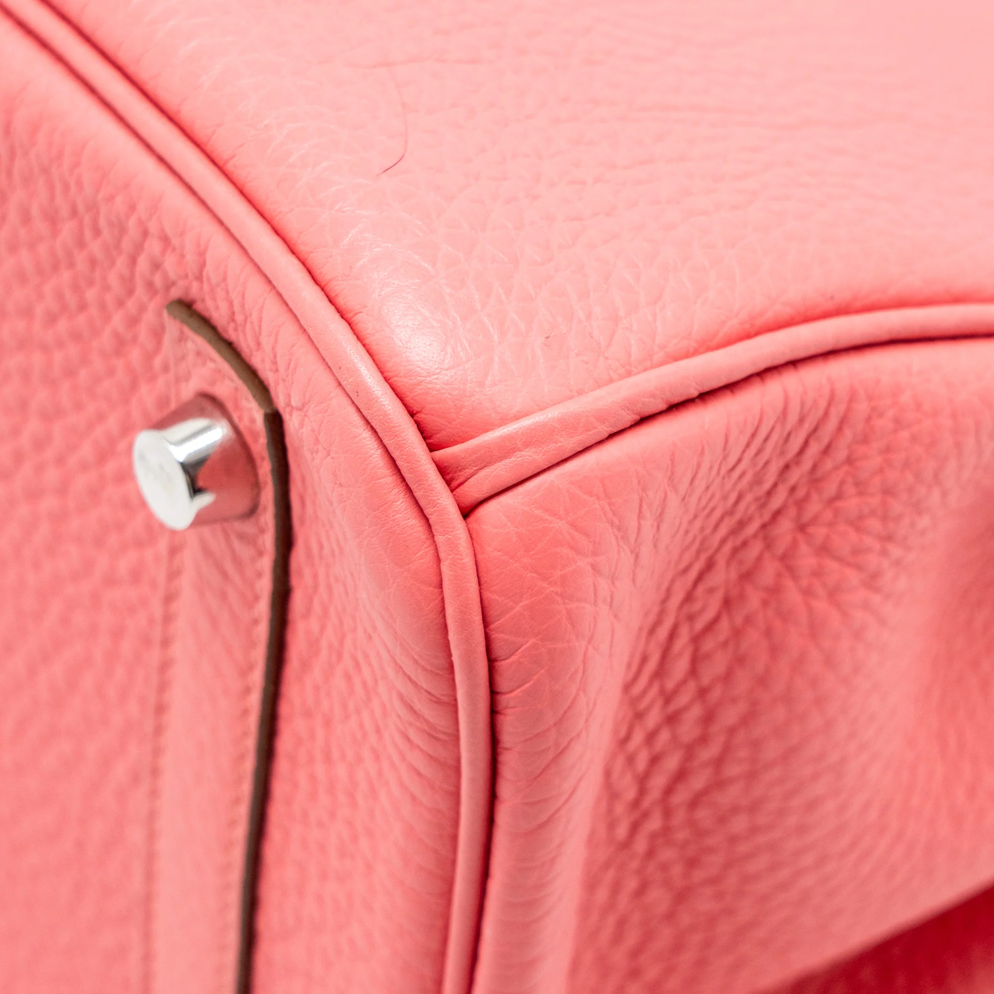 Hermes Birkin 30 Clemence Rose Lipstick SHW Stamp Square R - Image 11