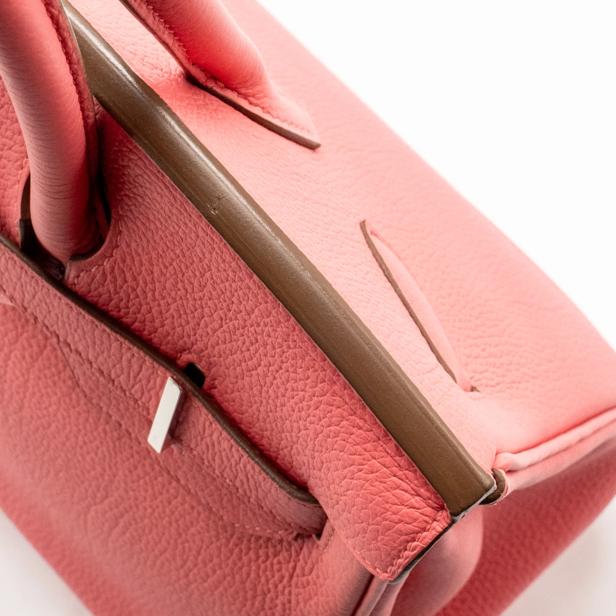 Hermes Birkin 30 Clemence Rose Lipstick SHW Stamp Square R - Image 12