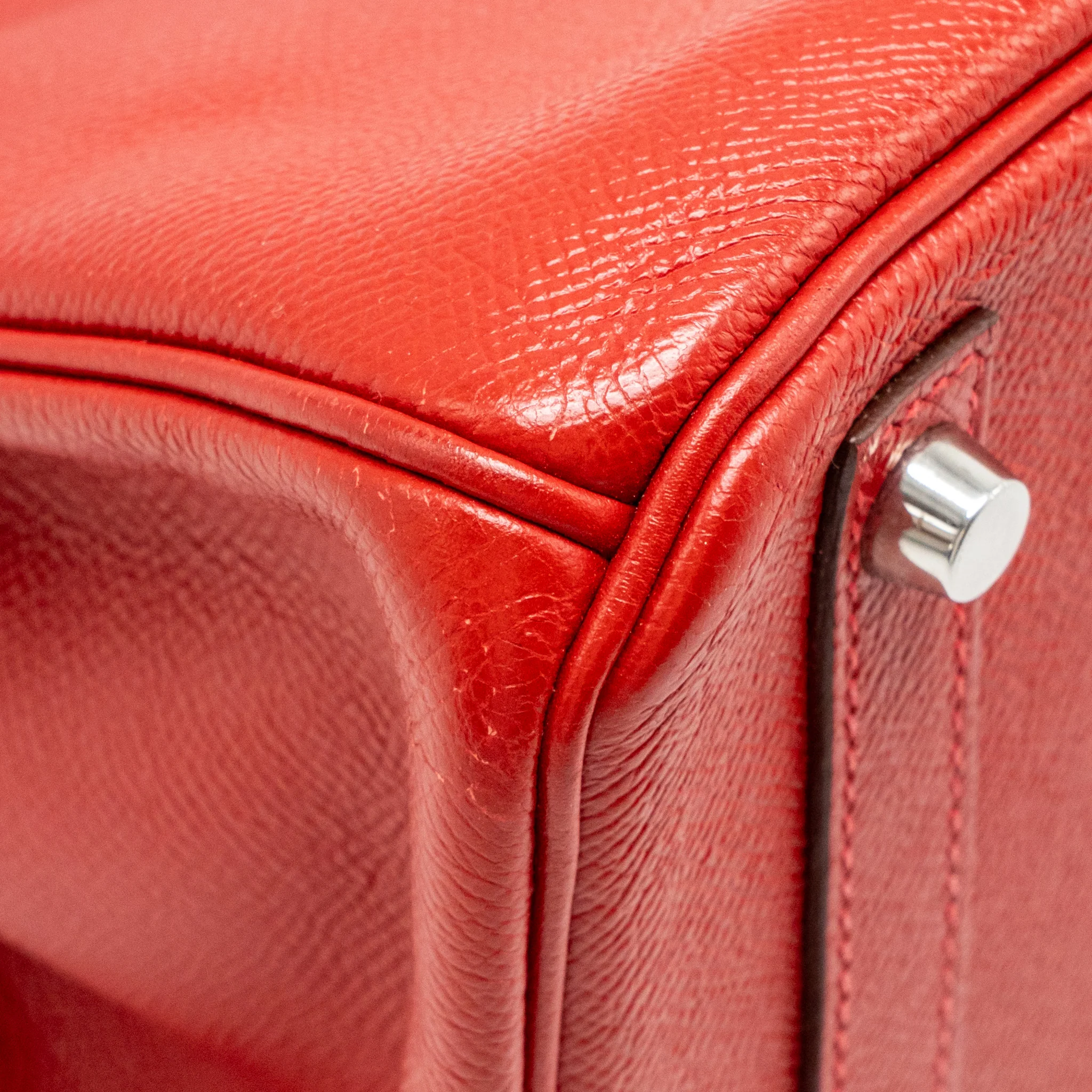 Hermes Birkin 30 Epsom Rouge Casaque SHW Stamp Square P - Image 11