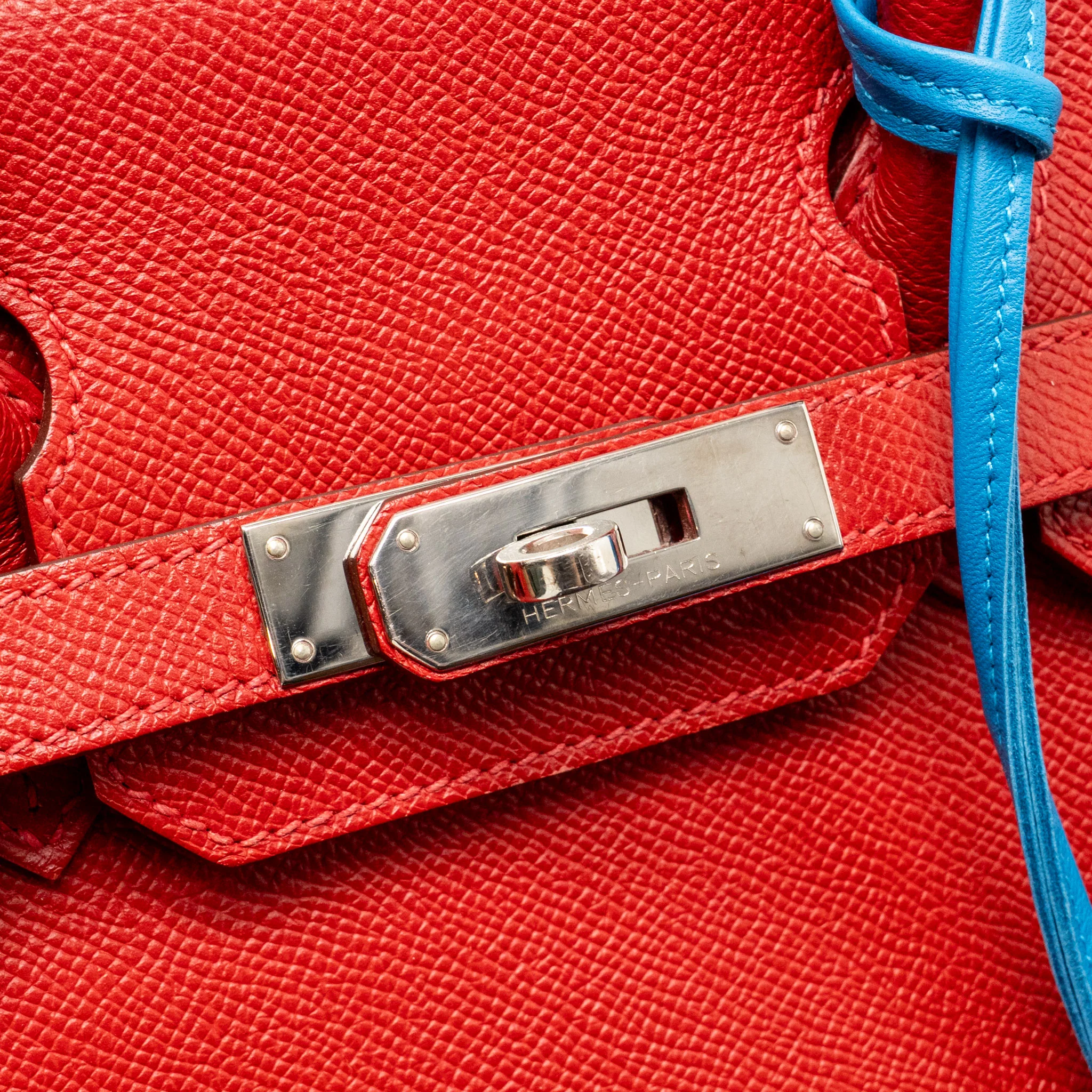 Hermes Birkin 30 Epsom Rouge Casaque SHW Stamp Square P - Image 14
