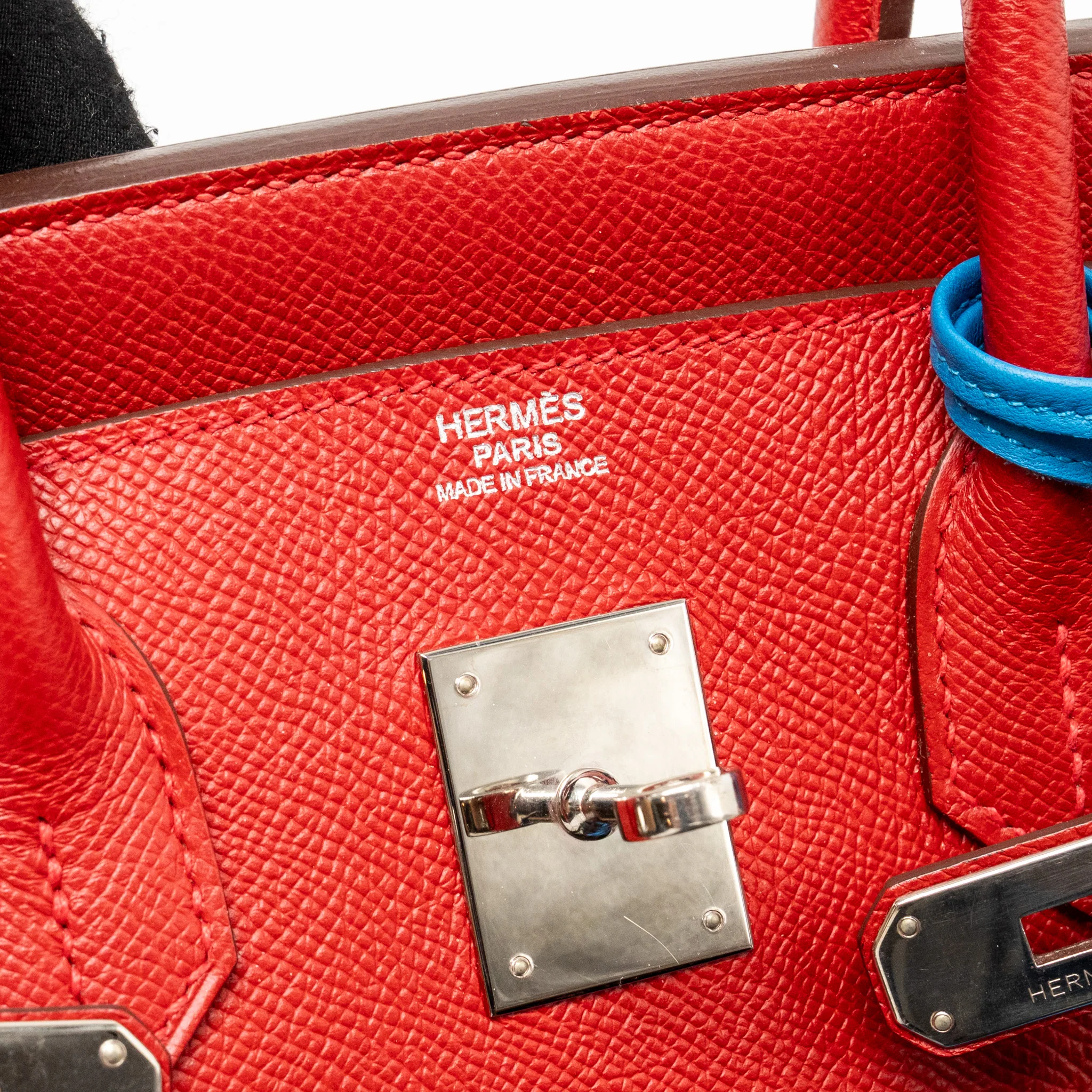 Hermes Birkin 30 Epsom Rouge Casaque SHW Stamp Square P - Image 17