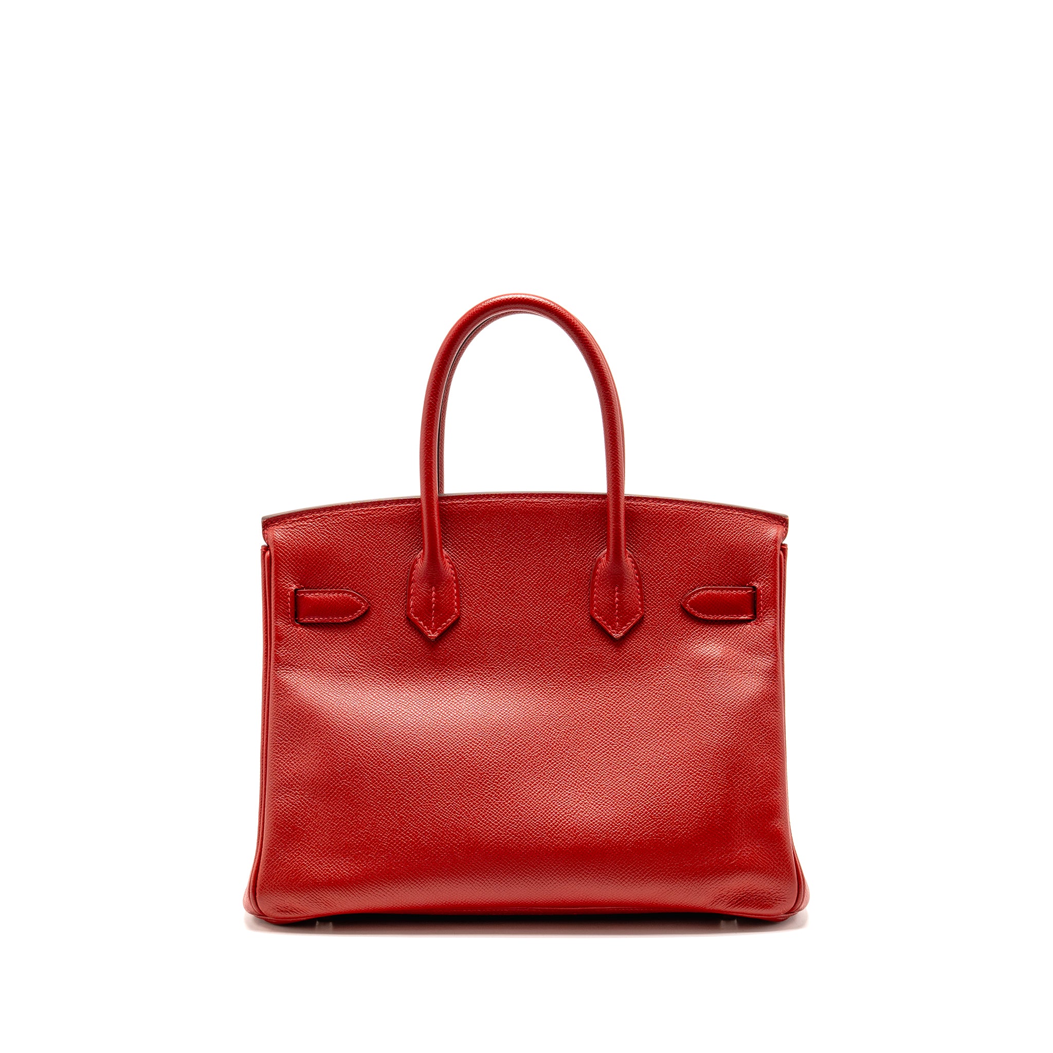Hermes Birkin 30 Epsom Rouge Casaque SHW Stamp Square P - Image 2