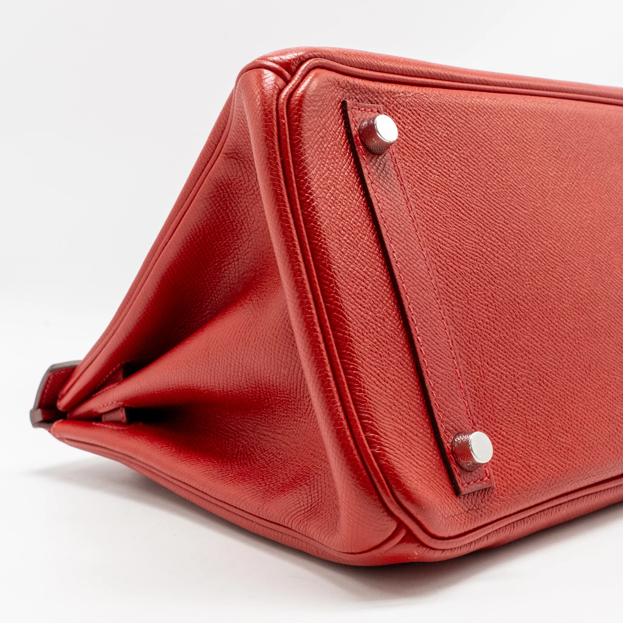 Hermes Birkin 30 Epsom Rouge Casaque SHW Stamp Square P - Image 7