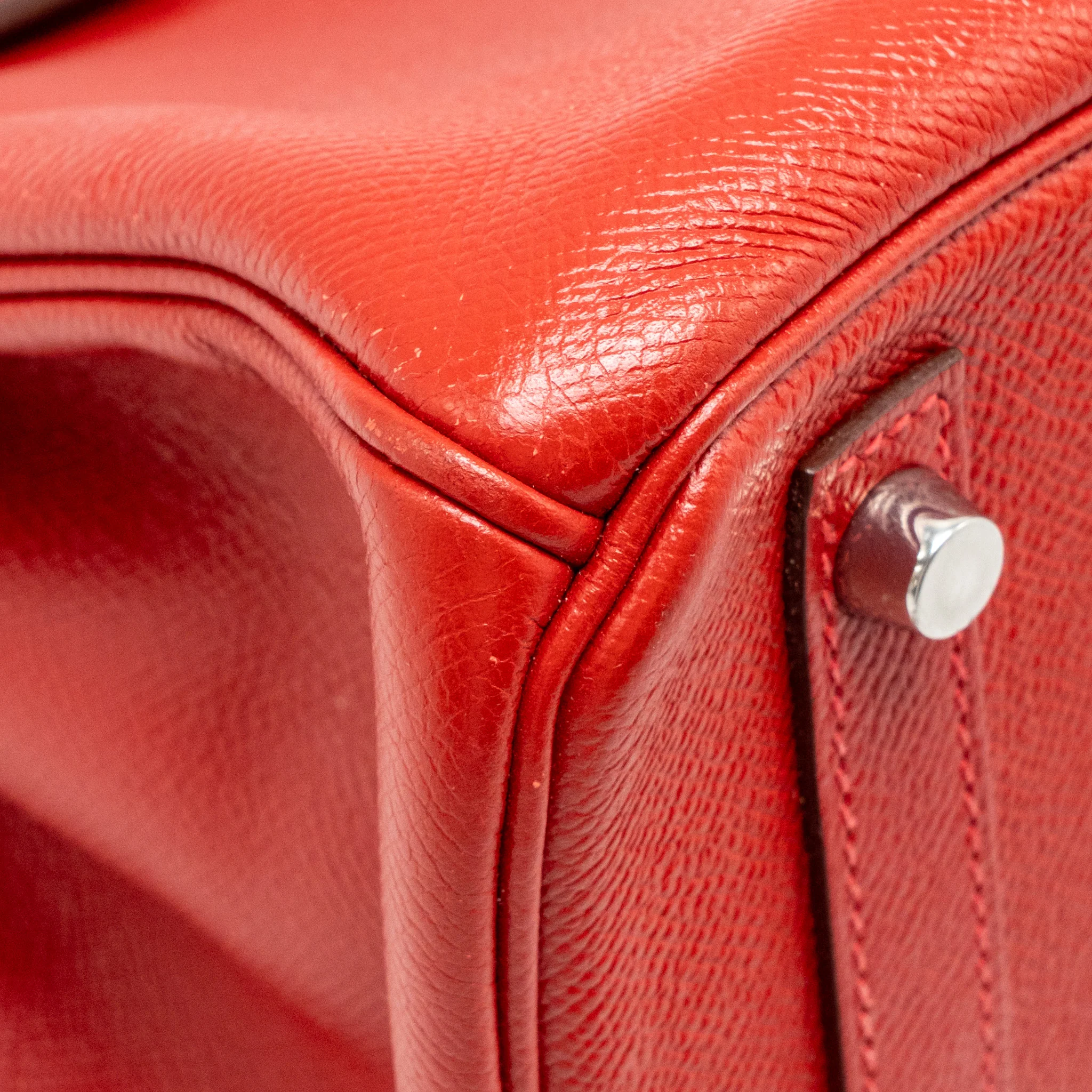 Hermes Birkin 30 Epsom Rouge Casaque SHW Stamp Square P - Image 9