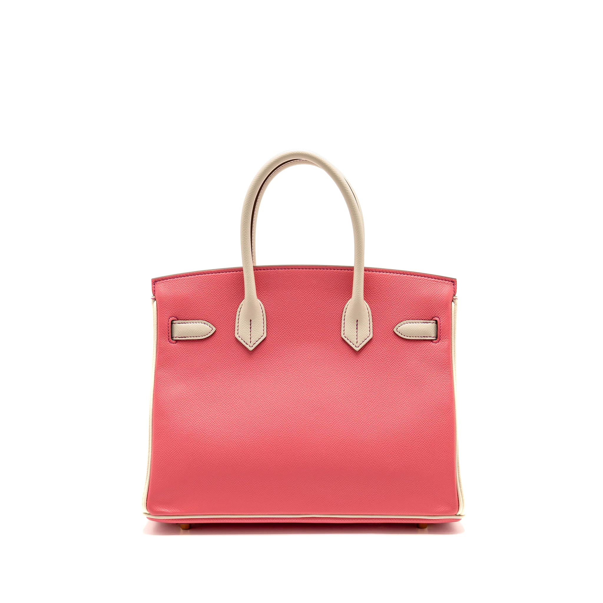 Hermes Birkin 30 special order epsom rose azalee / craie LGHW stamp C - Image 2