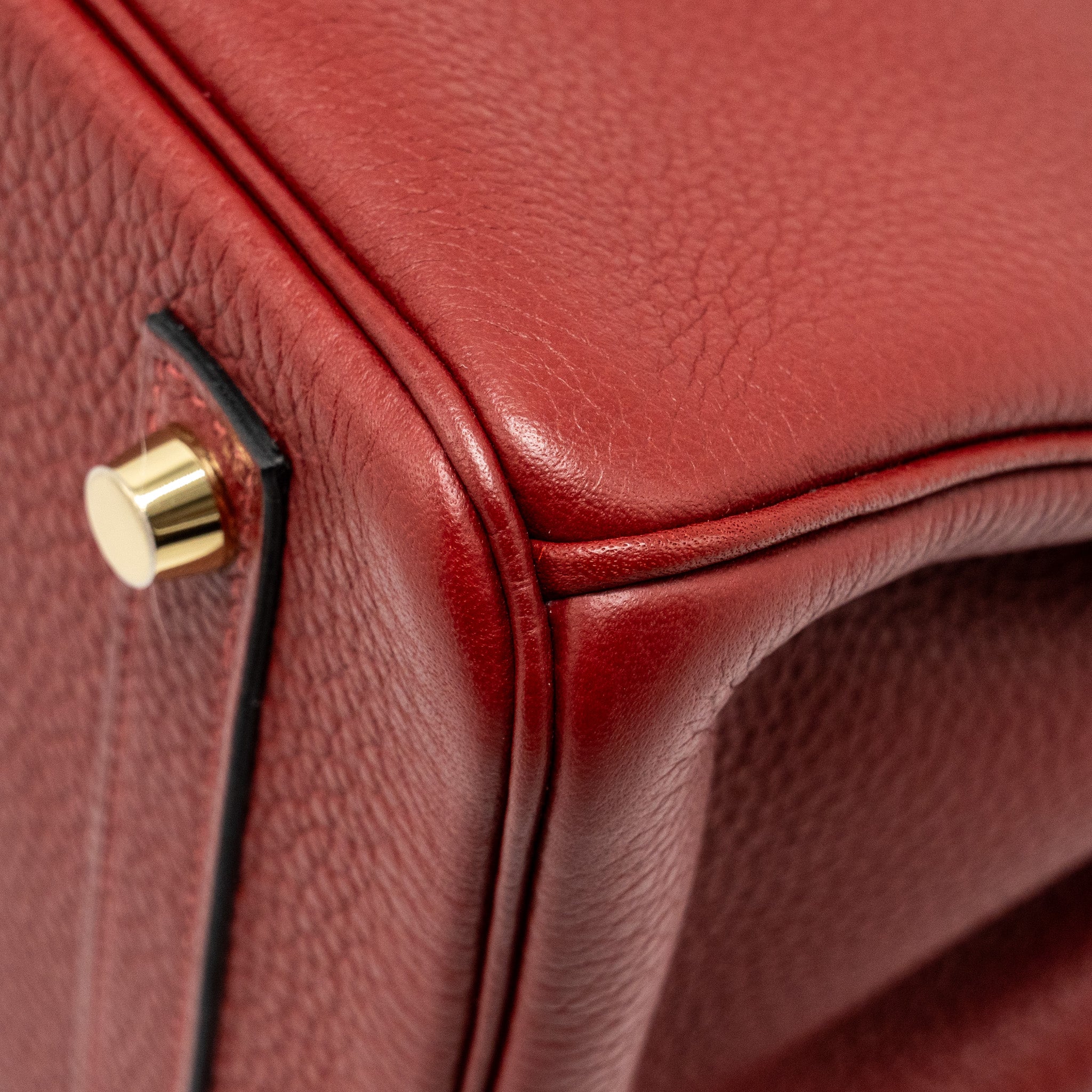 Hermes Birkin 30 Togo Rouge Grenat GHW Stamp Square R - Image 9