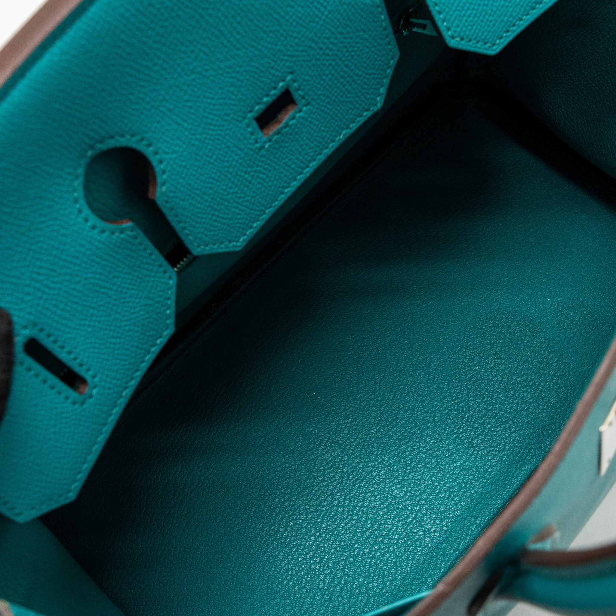 Hermes birkin 35 epsom blue paon SHW stamp square P - Image 9