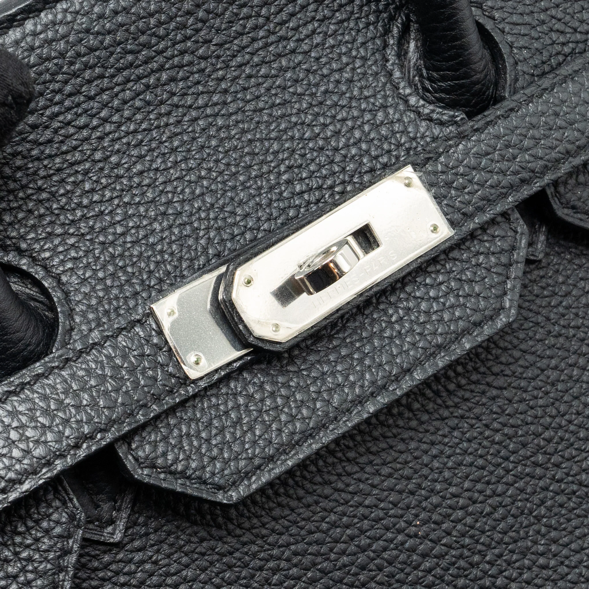 Hermes Birkin 35 togo black SHW stamp square Q - Image 15