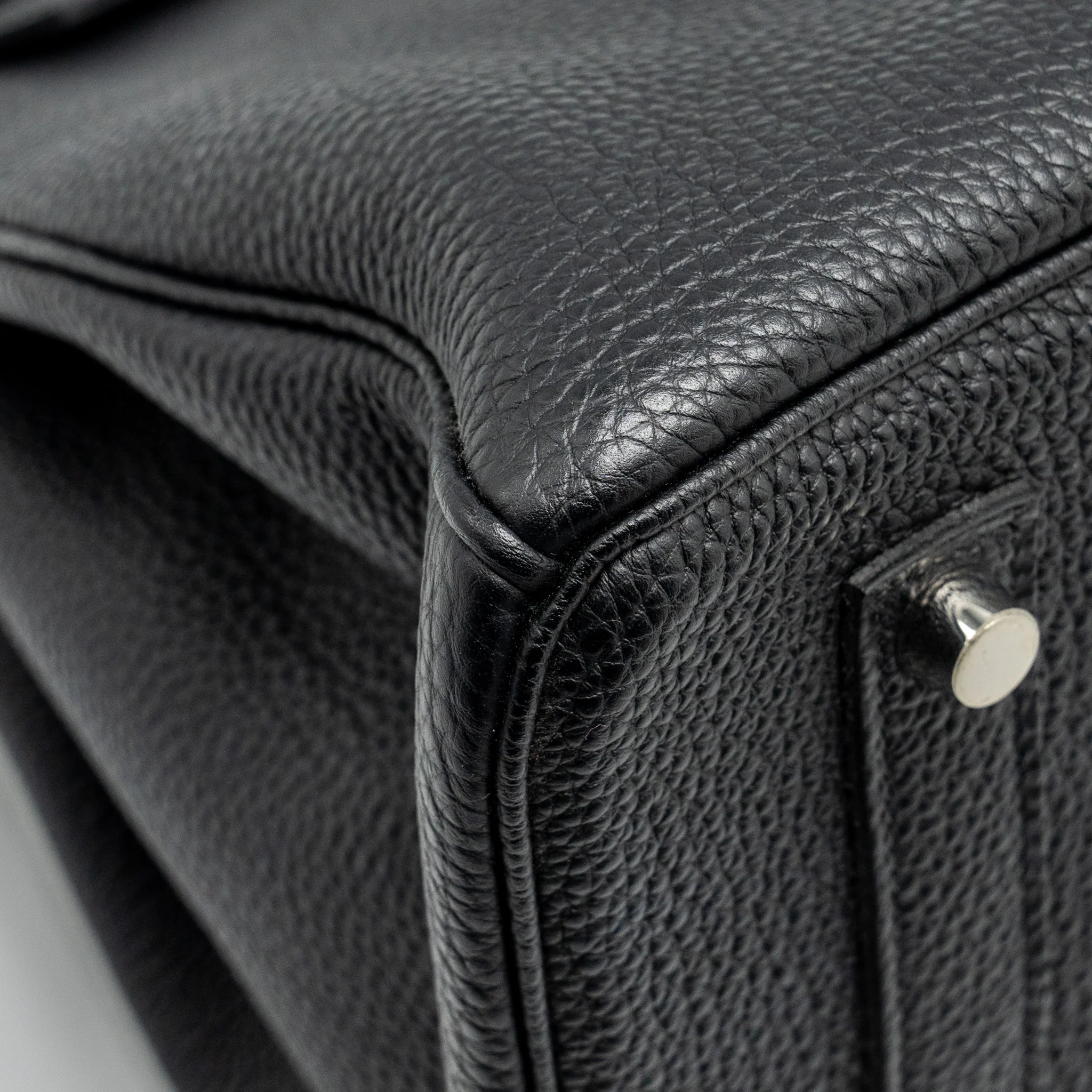 Hermes Birkin 35 togo black SHW stamp square Q - Image 8