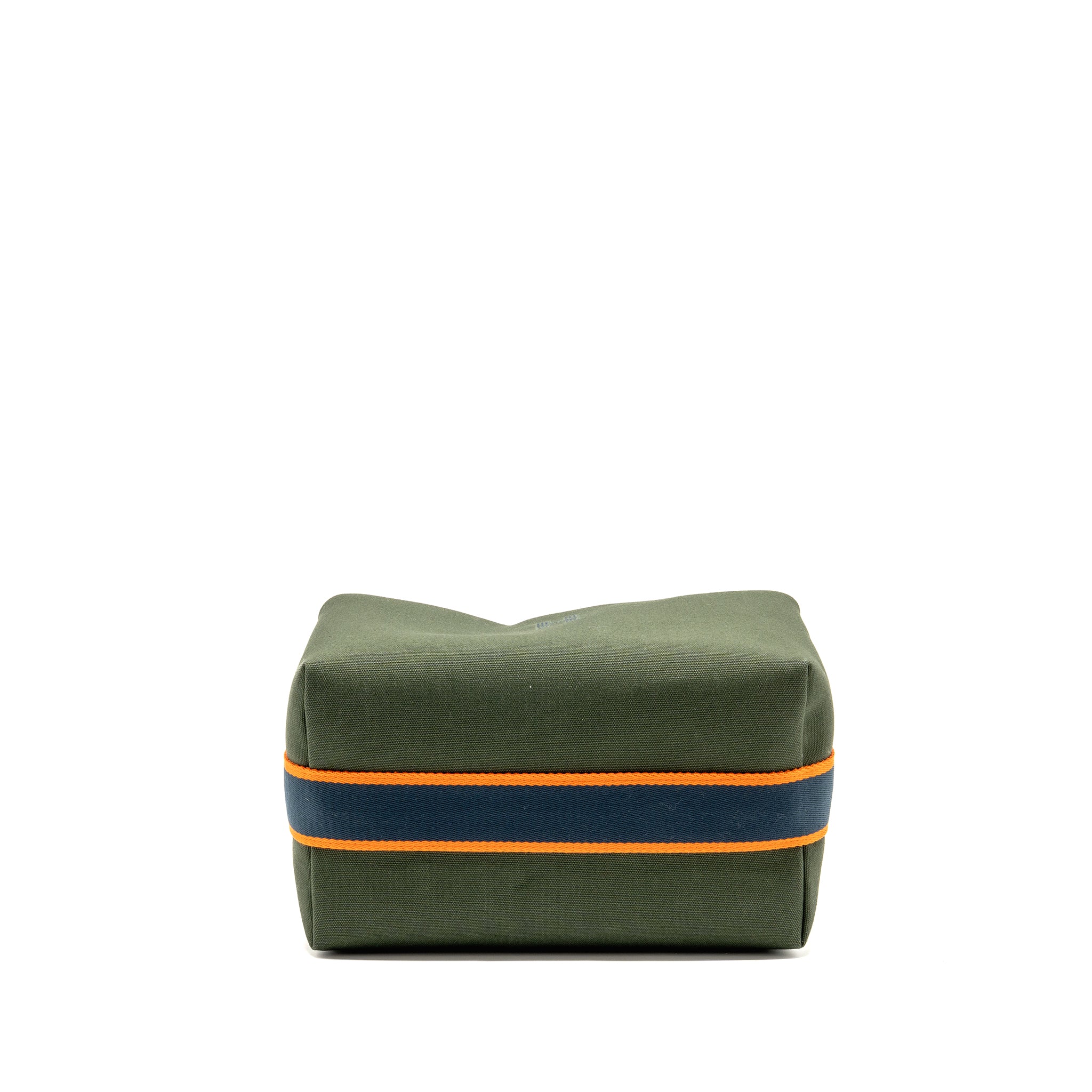 Hermes Bride-A-Brac Case Large Model Canvas Dark Green/Dark Blue/Orange SHW - Image 6