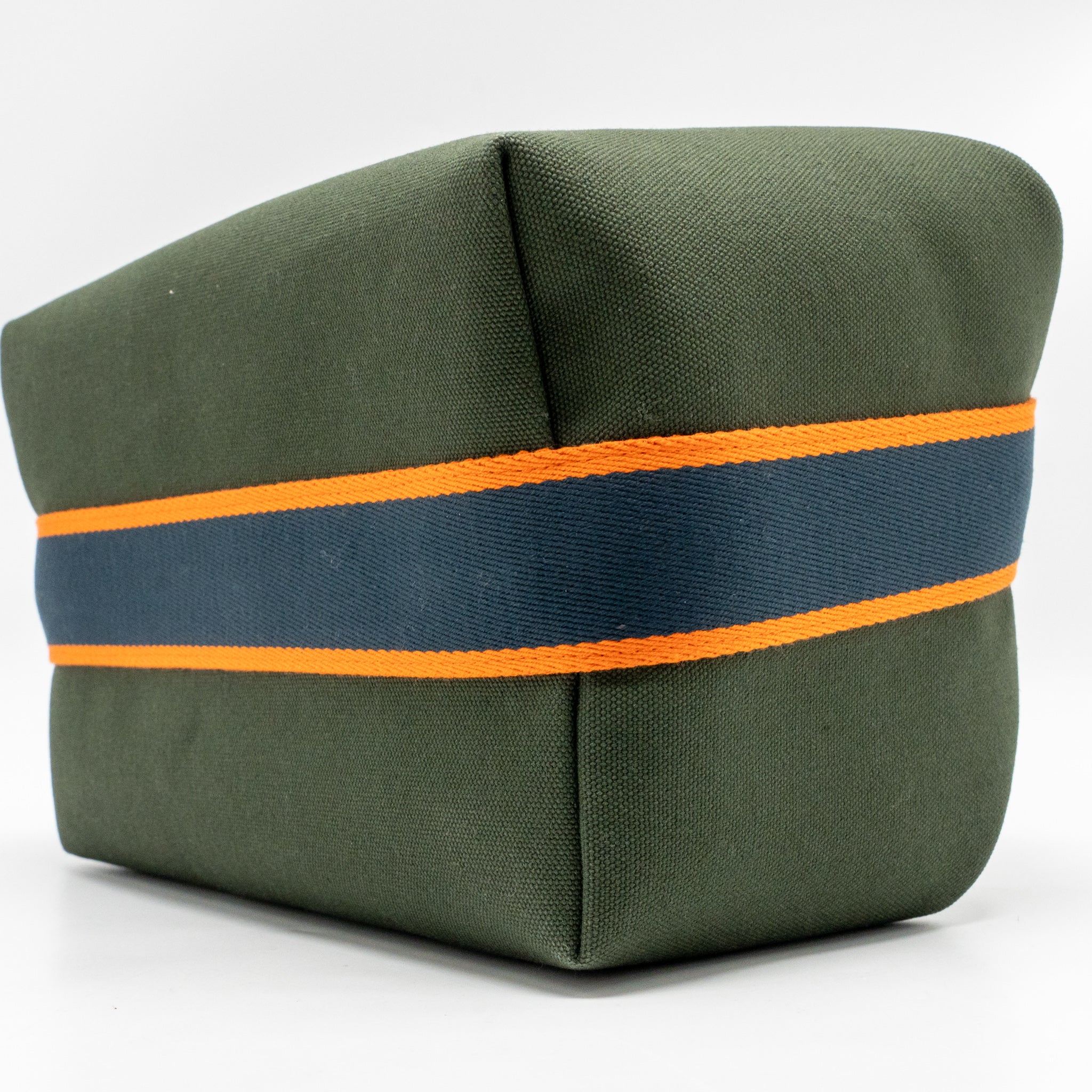 Hermes Bride-A-Brac Case Large Model Canvas Dark Green/Dark Blue/Orange SHW - Image 8