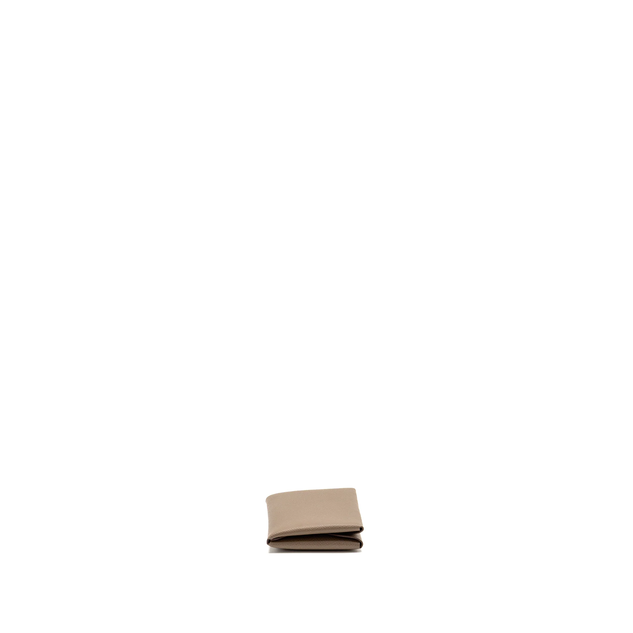 Hermes Calvi Card Holder Epsom Etoupe SHW Stamp B - Image 4