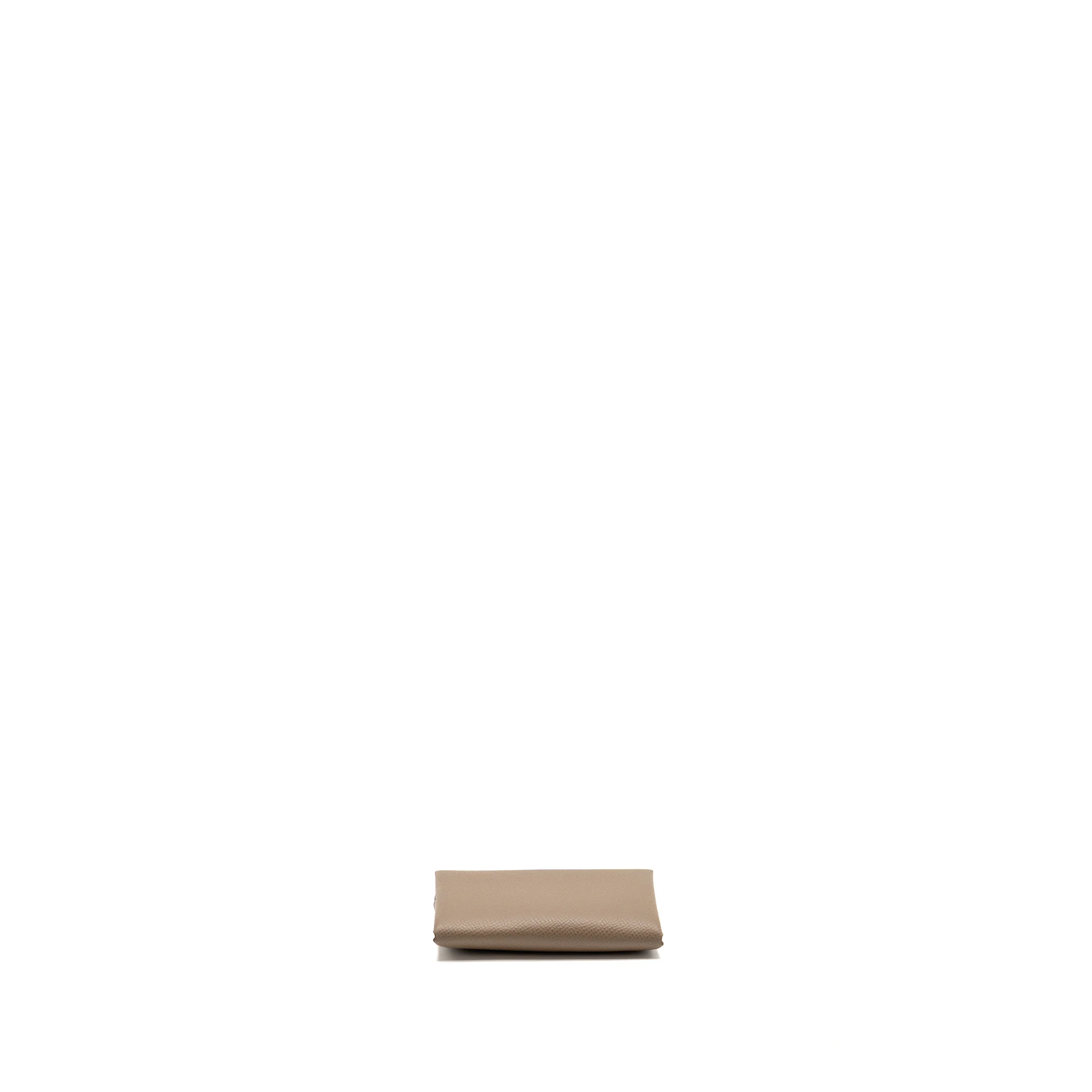 Hermes Calvi Card Holder Epsom Etoupe SHW Stamp B - Image 5