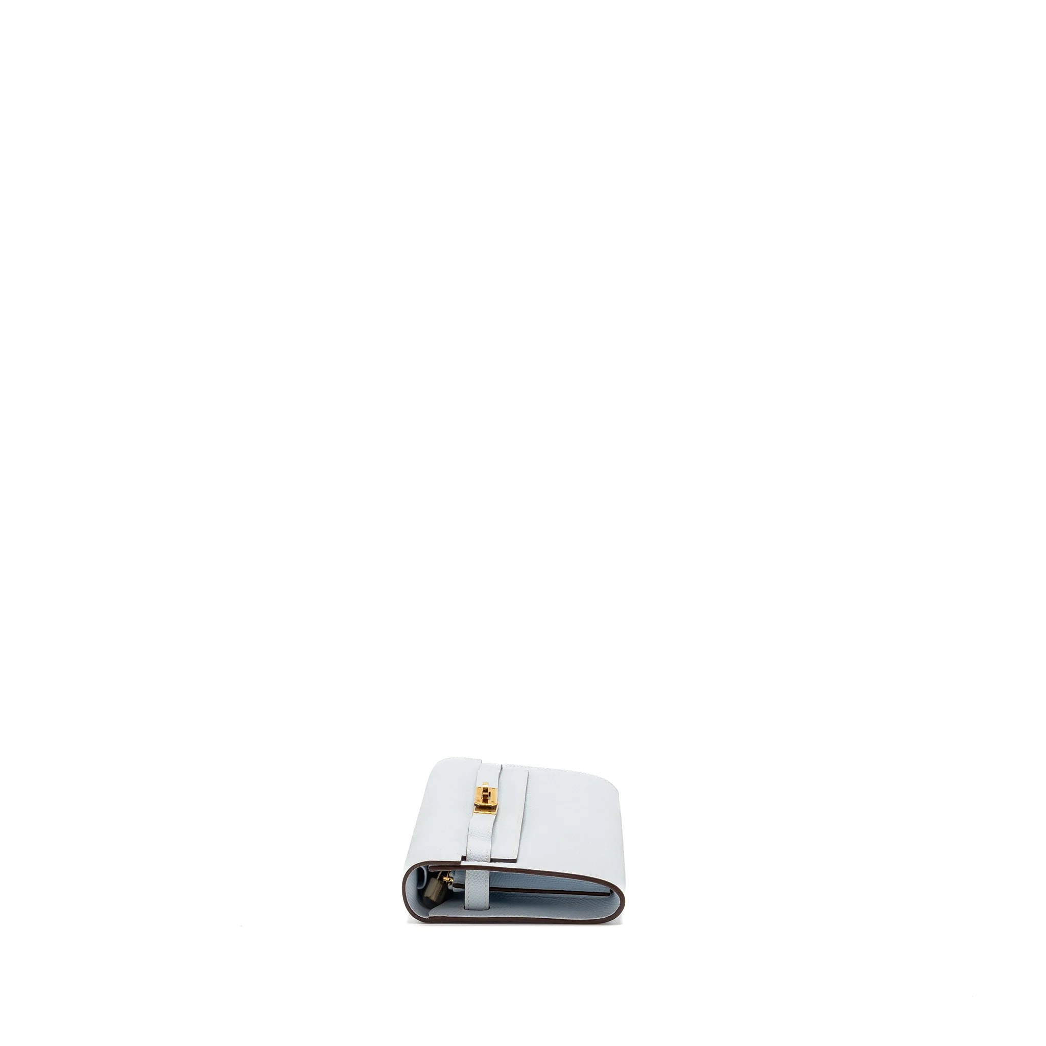 Hermes Classic Kelly to Go Epsom Blue Brume GHW Stamp Y - Image 3