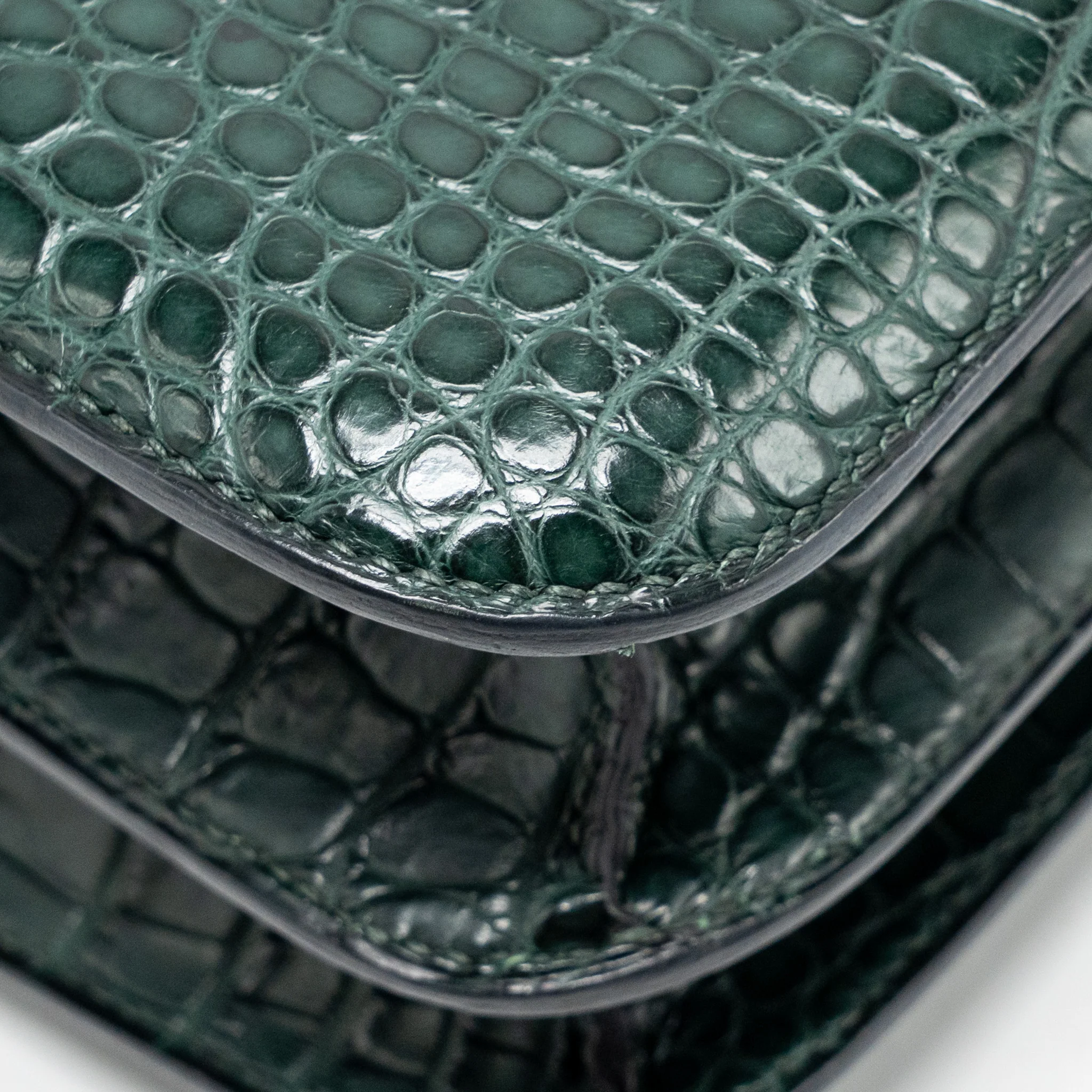 Hermes Constance 24 ALLIGATOR MISSISSIPPIENSIS MAT Vert Fonce GHW Stamp X - Image 11
