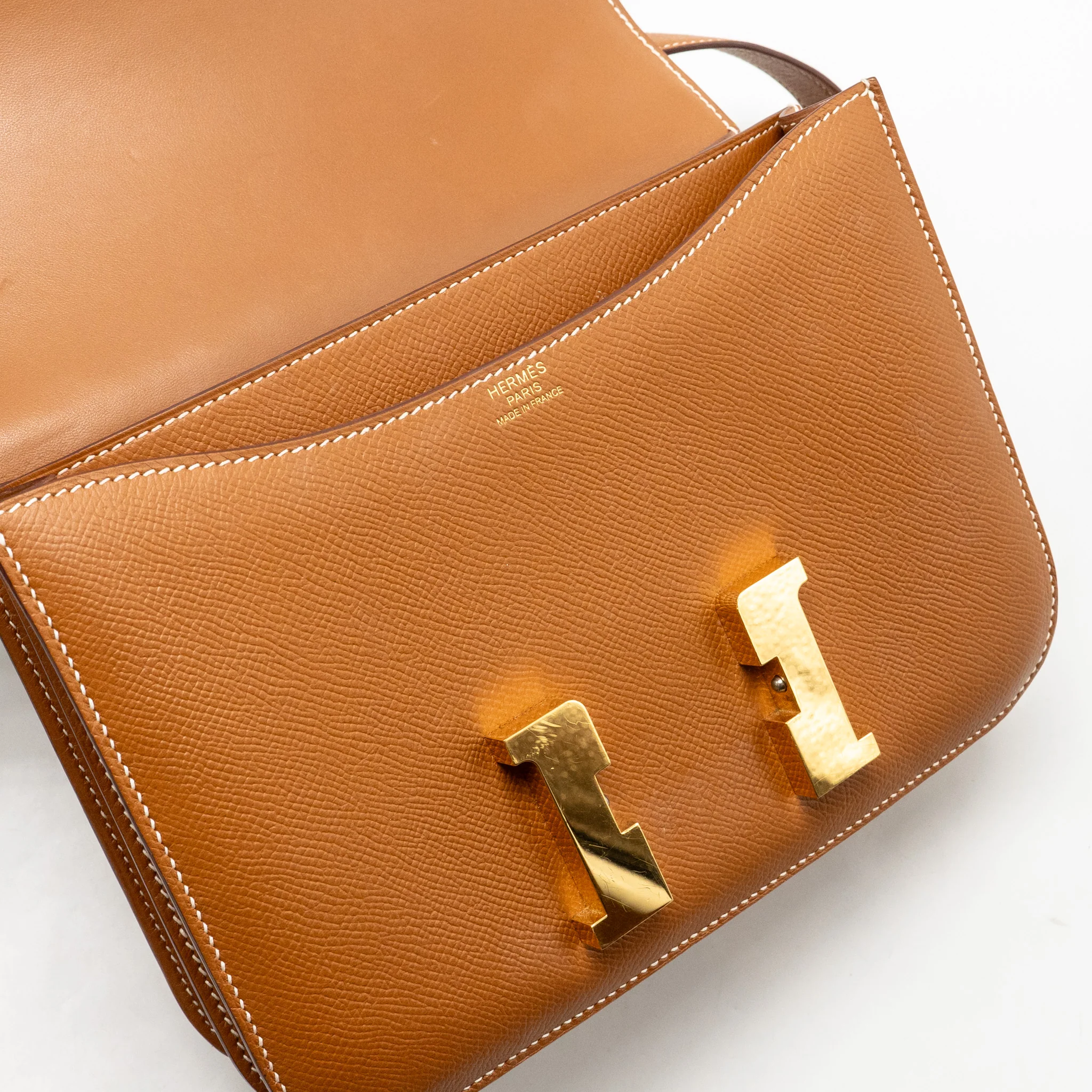 Hermes Constance 24 Epsom Gold GHW Stamp C - Image 13