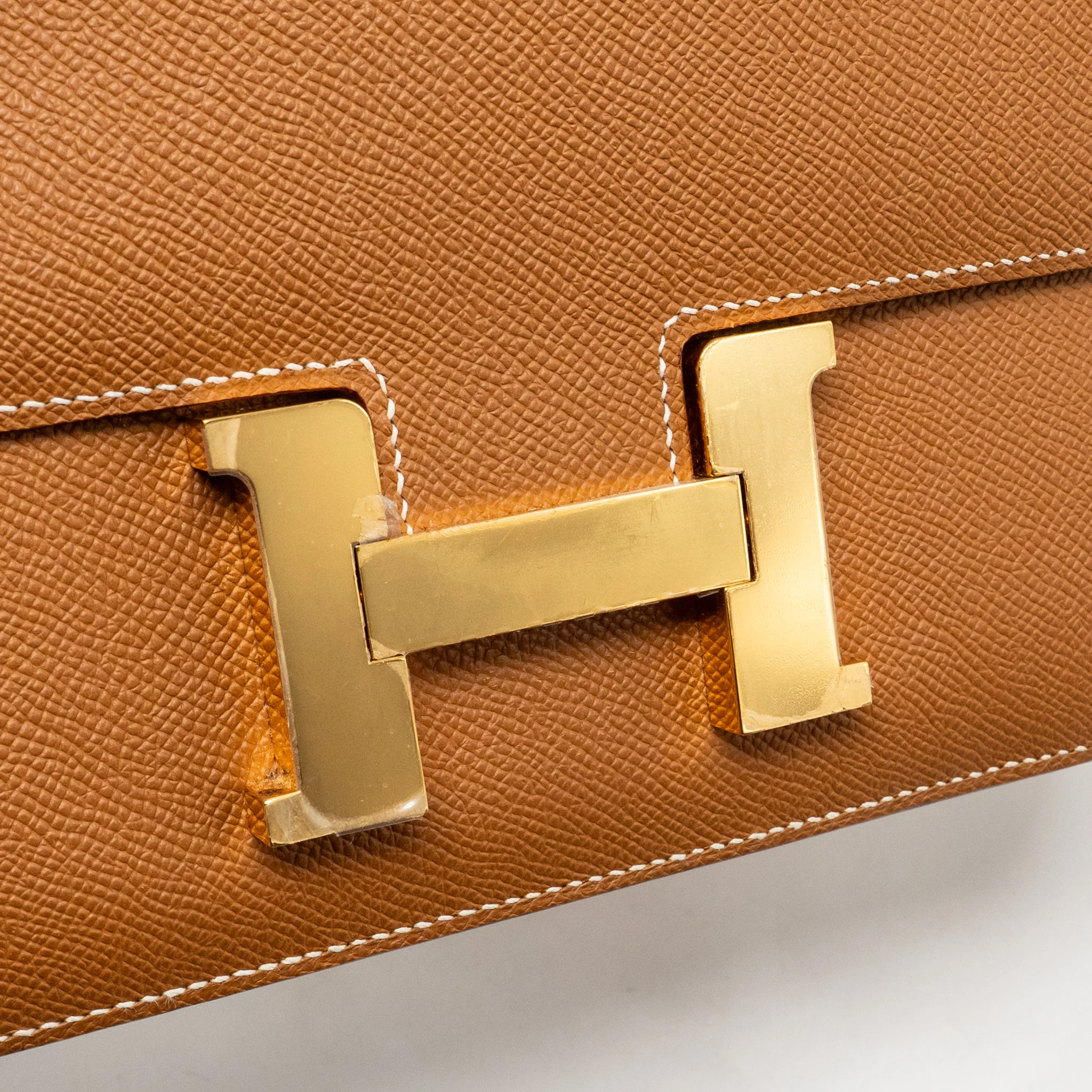 Hermes Constance 24 Epsom Gold GHW Stamp U - Image 13