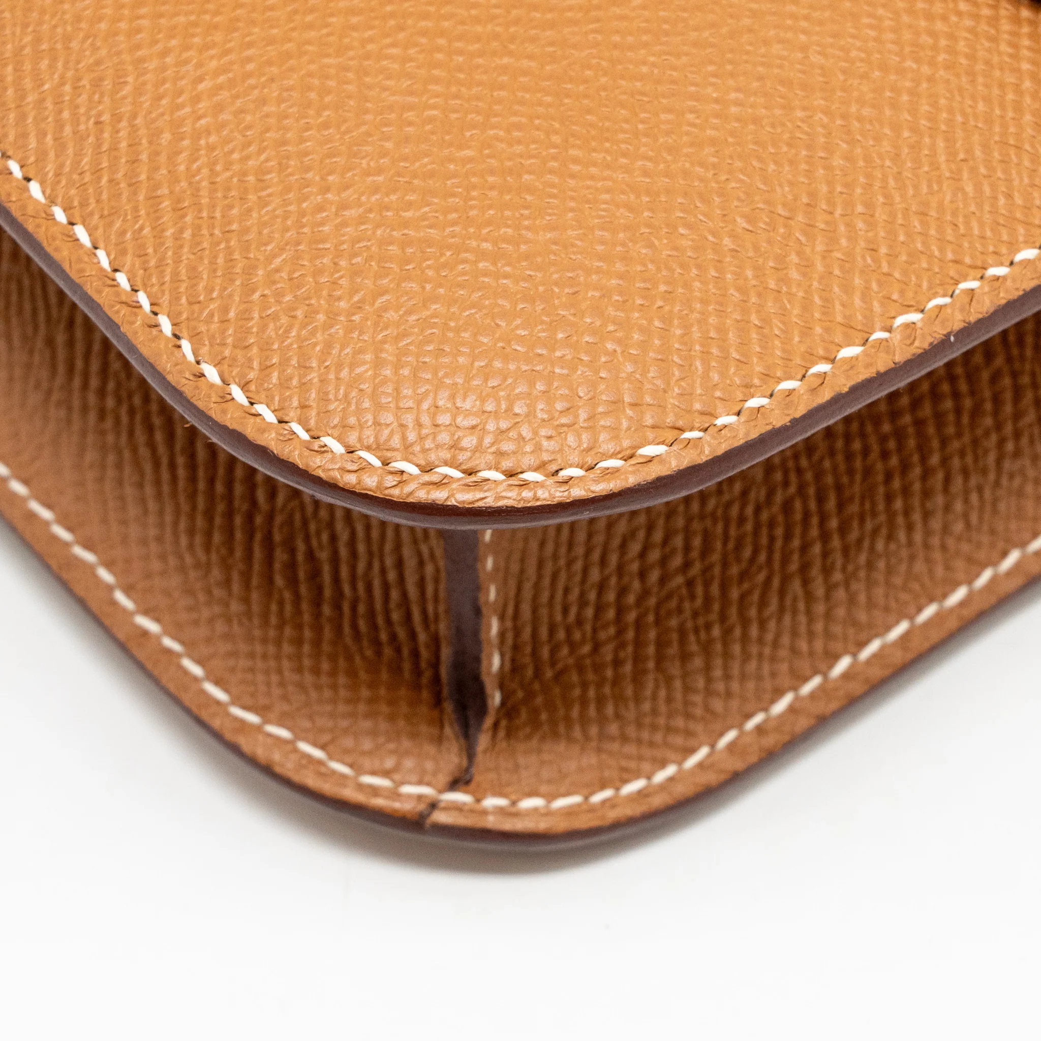 Hermes Constance 24 Epsom Gold GHW Stamp U - Image 9