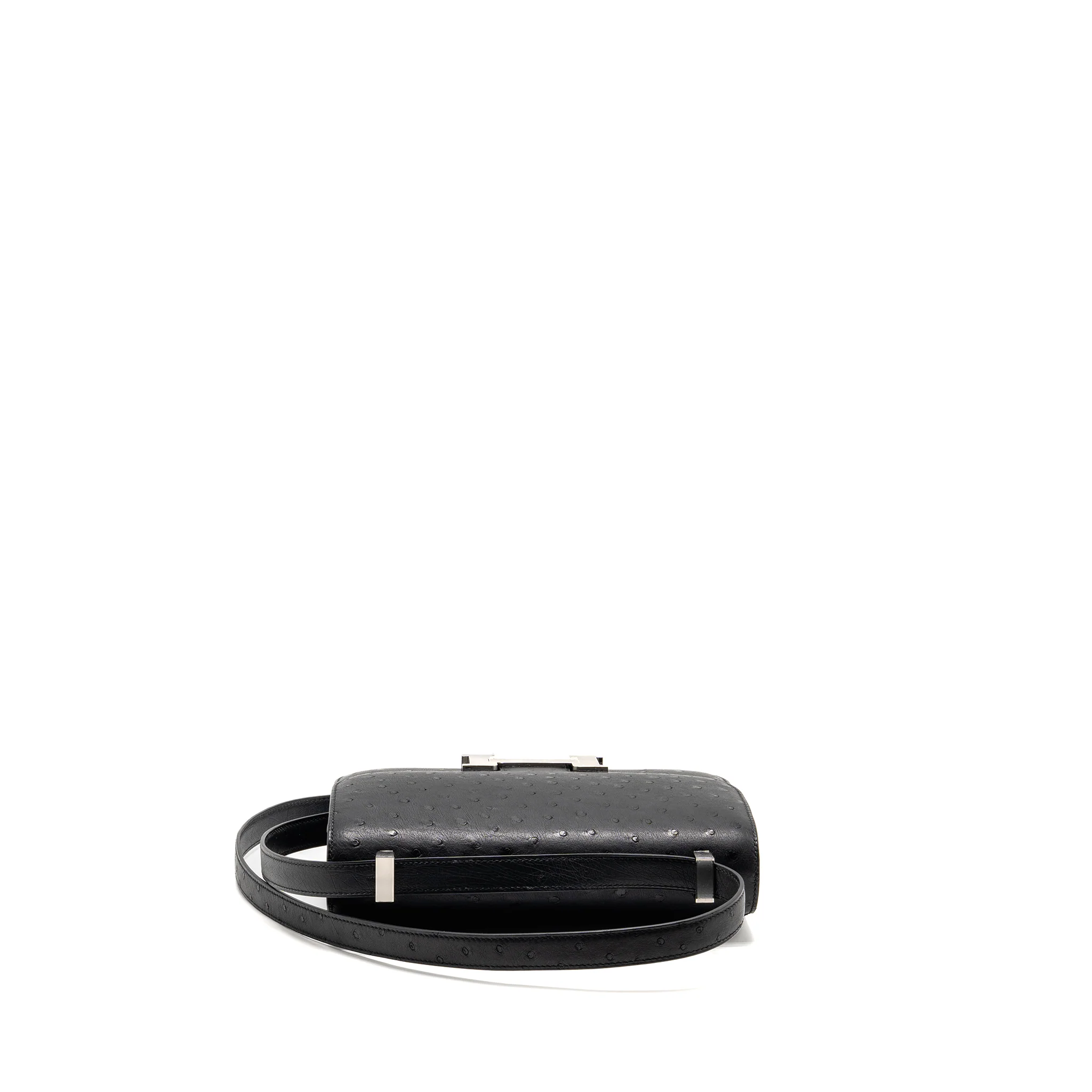 Hermes Constance 24 Ostrich Black SHW Stamp K - Image 5