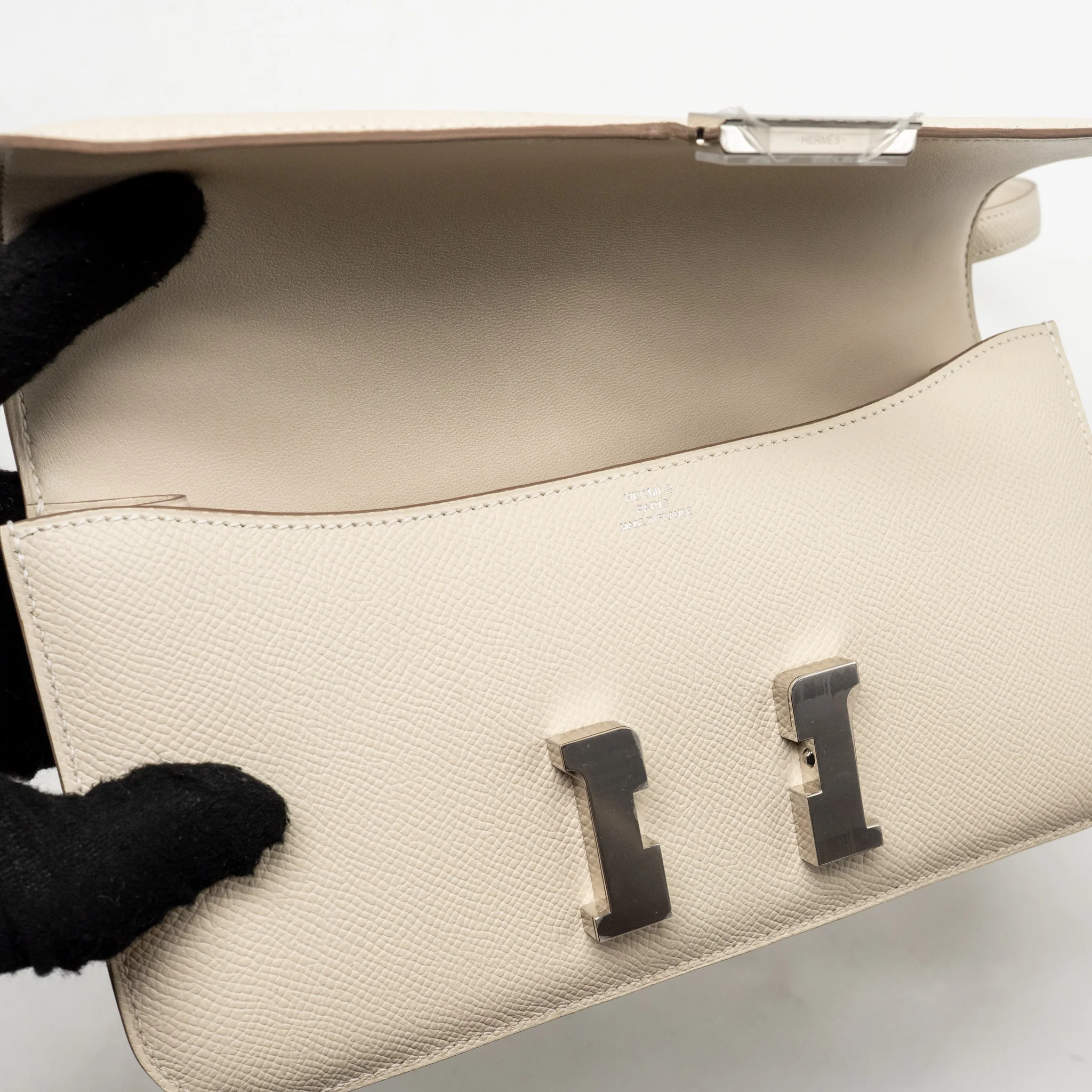 Hermes Constance elan epsom craie SHW stamp W - Image 14