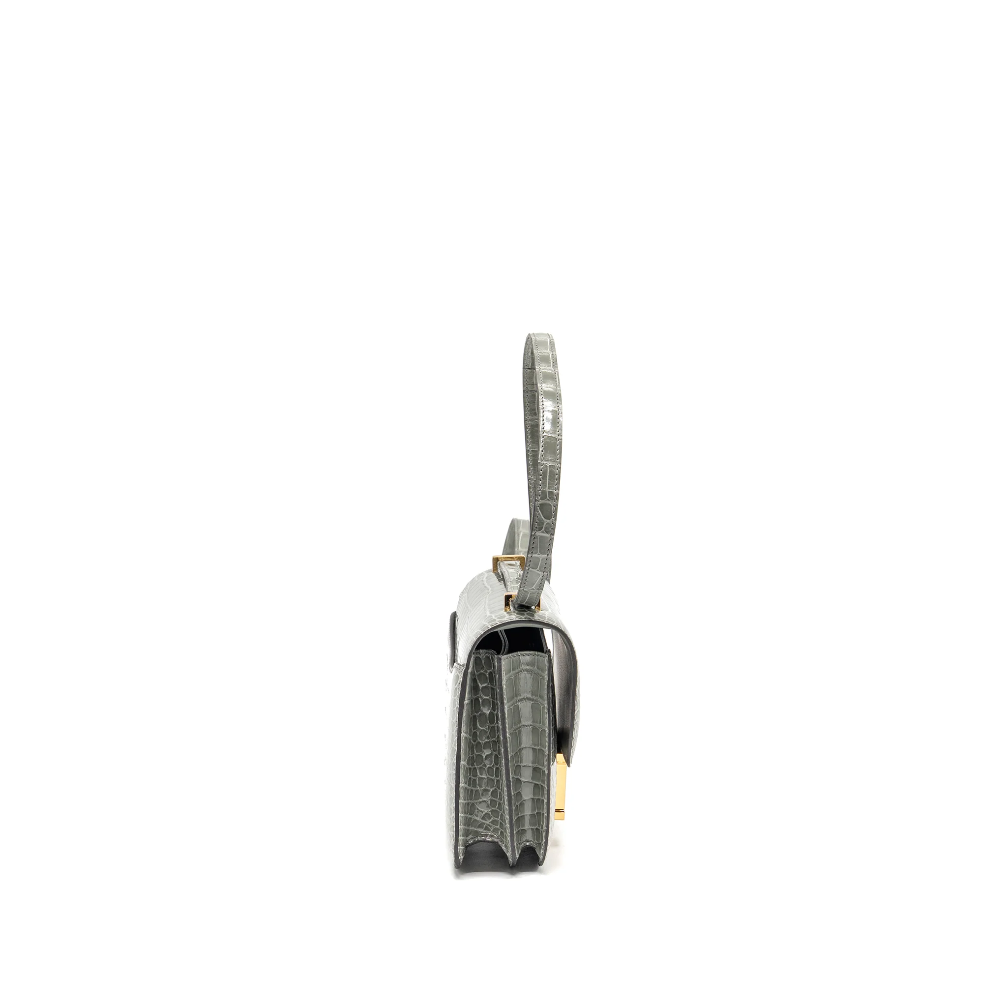 Hermes Constance Mini Alligator Mississippiensis 0V Gris Ciment GHW Stamp U - Image 3