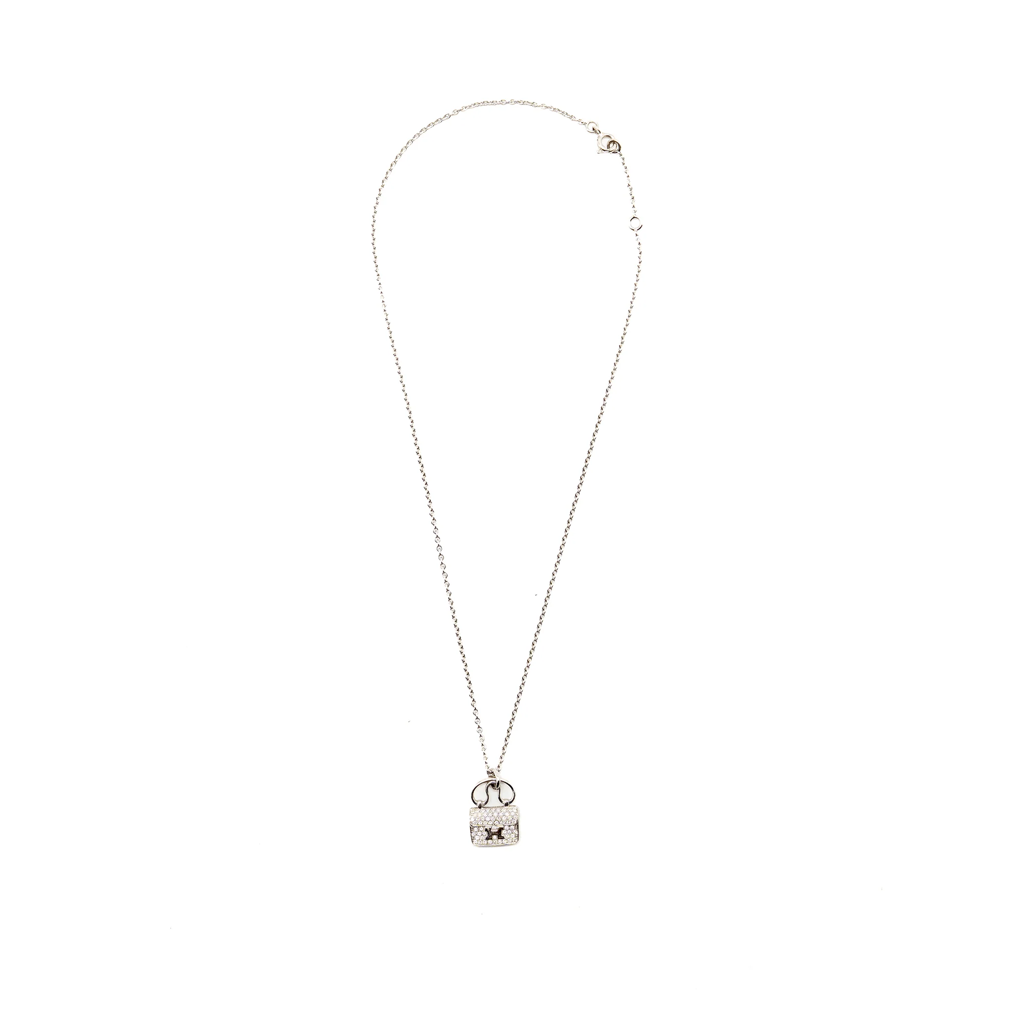 Hermes Constance pendant white gold with diamonds - Image 3
