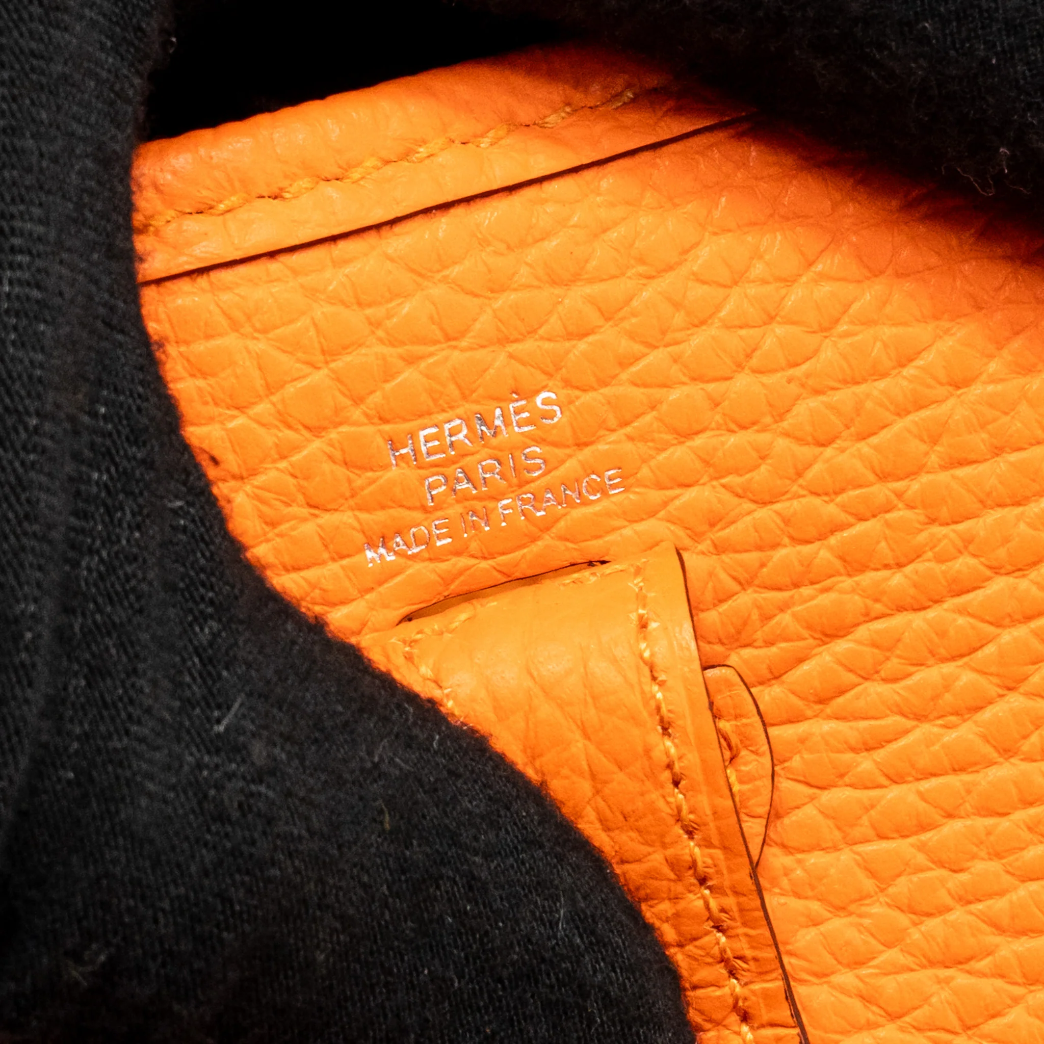 Hermes Mini Evelyne Clemence orange SHW Stamp W - Image 13