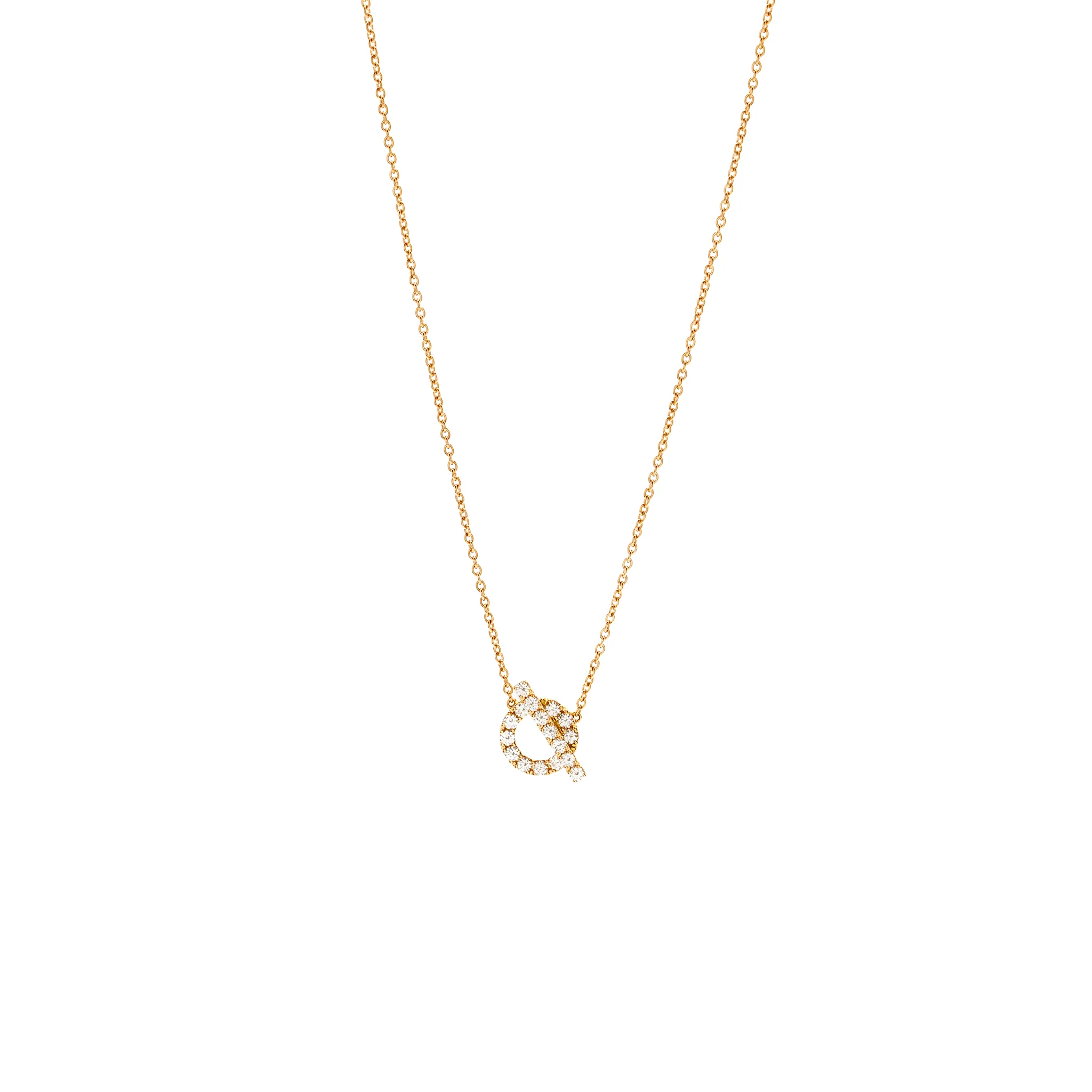 Hermes Finesse Necklace Rose Gold, Diamonds - Image 3